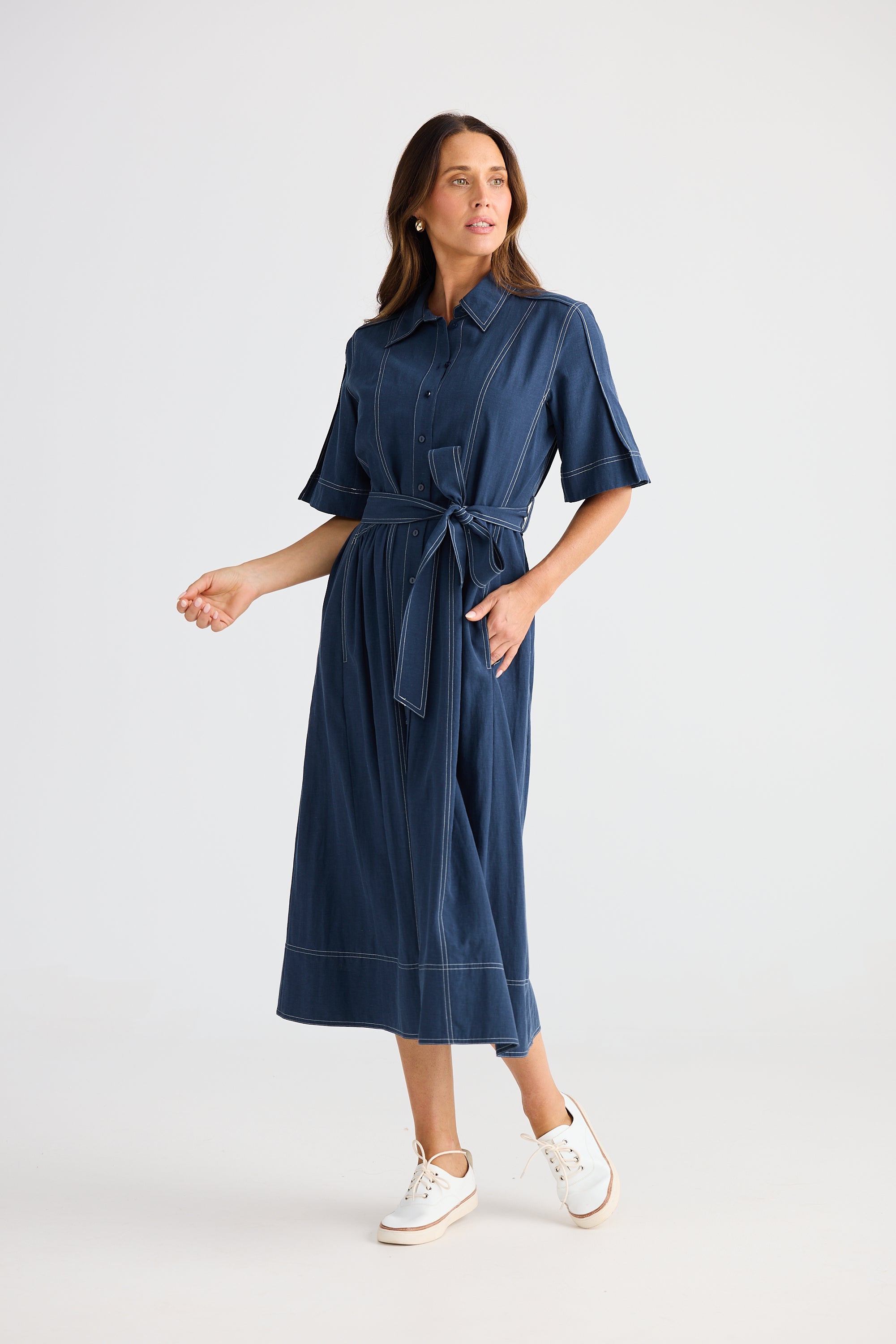 Leo Dress - Navy