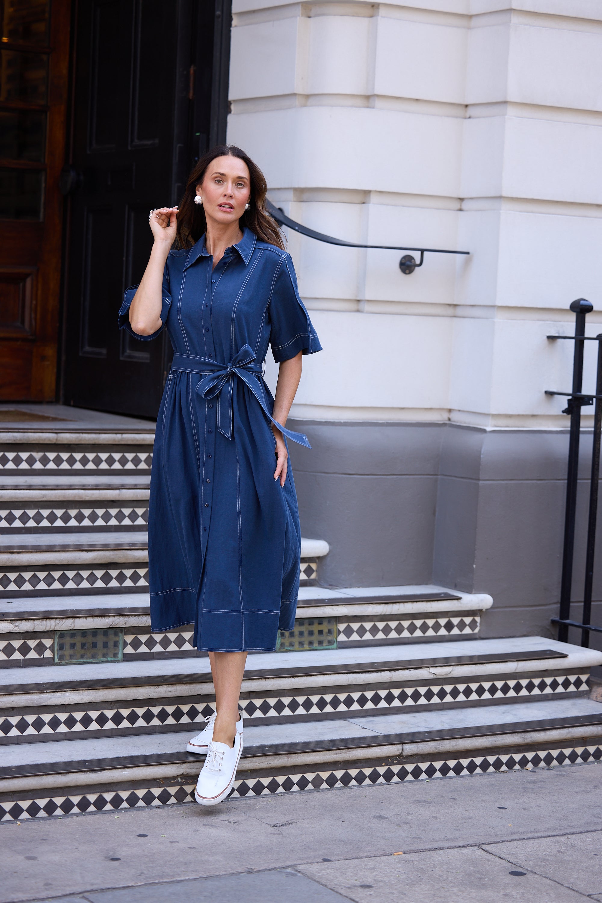 Leo Dress - Navy