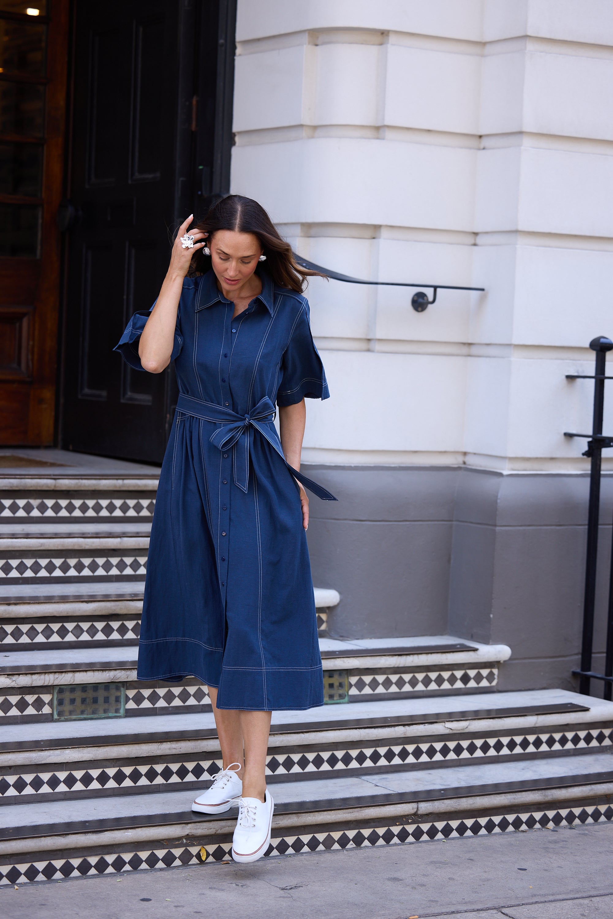 Leo Dress - Navy