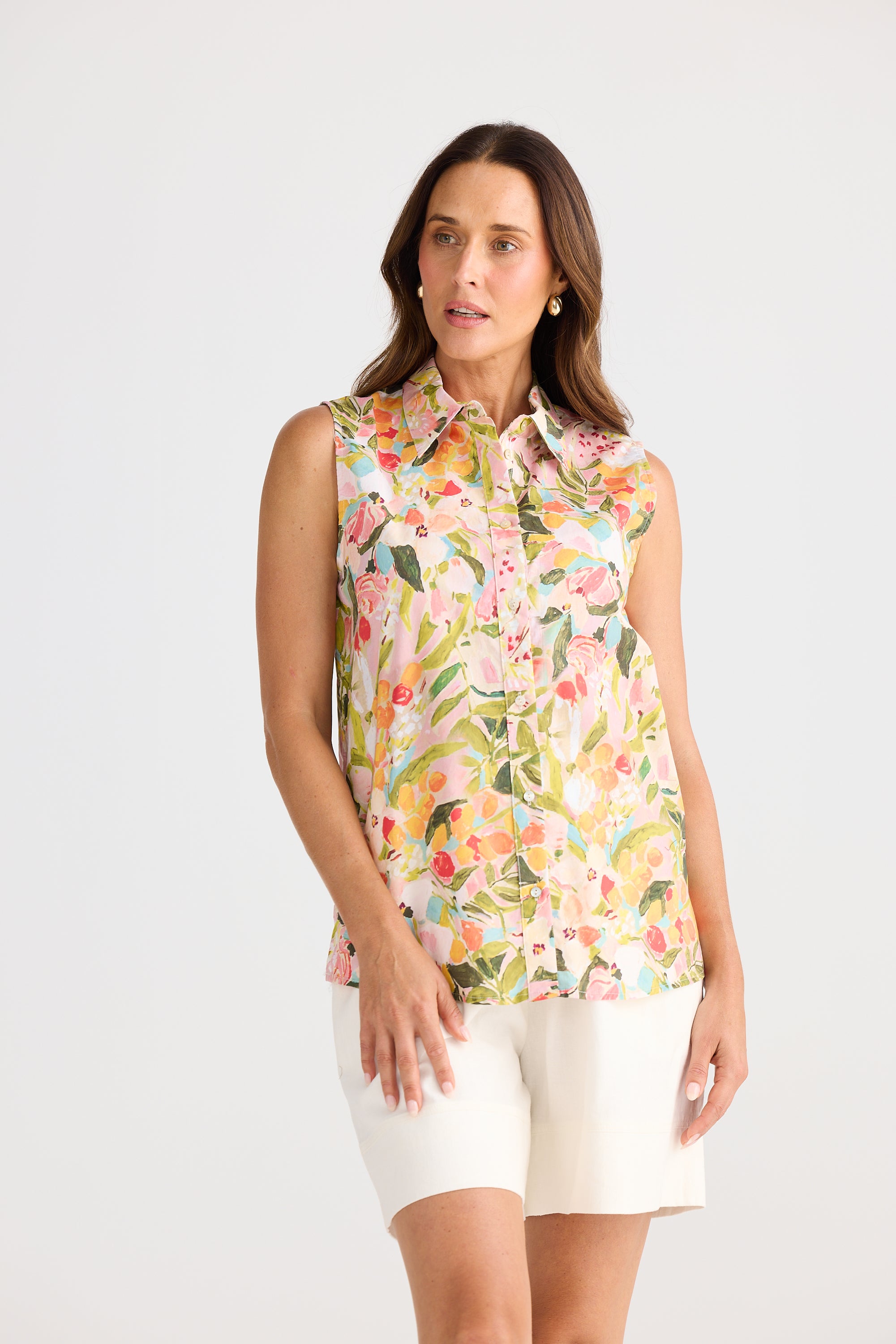 Poppy Sleeveless Shirt - Zoe's Garden