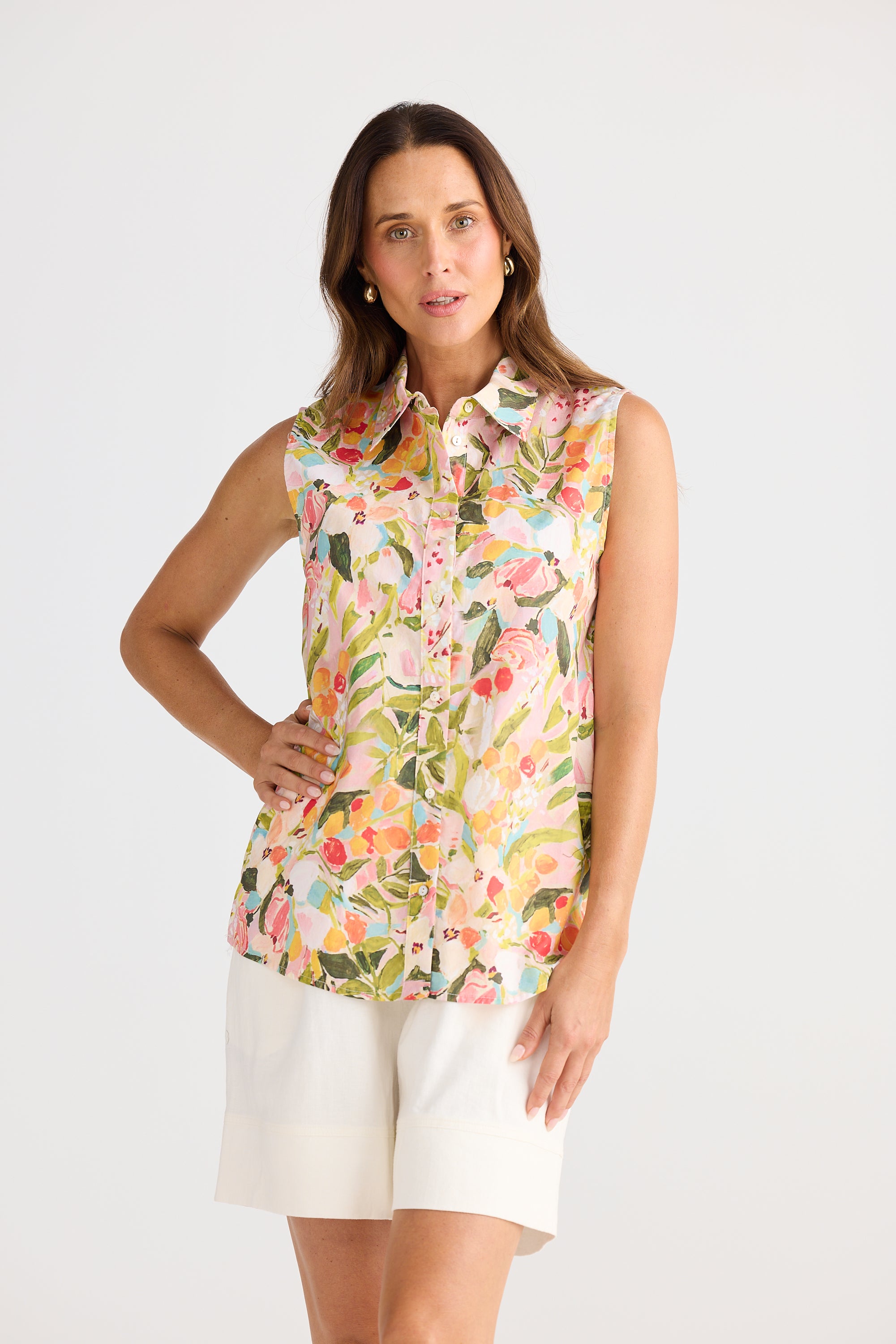 Poppy Sleeveless Shirt - Zoe's Garden