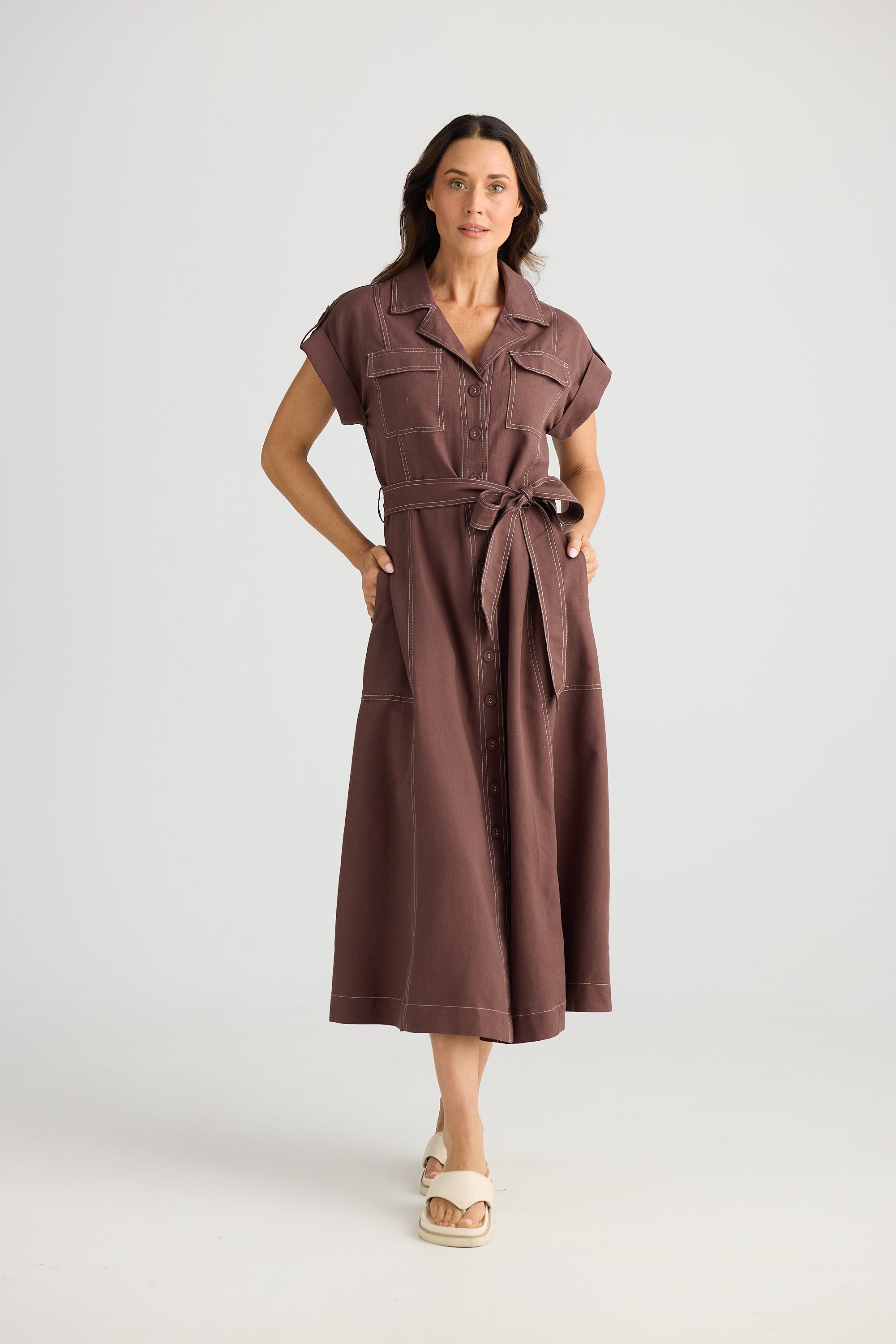 Portia Dress - Chocolate