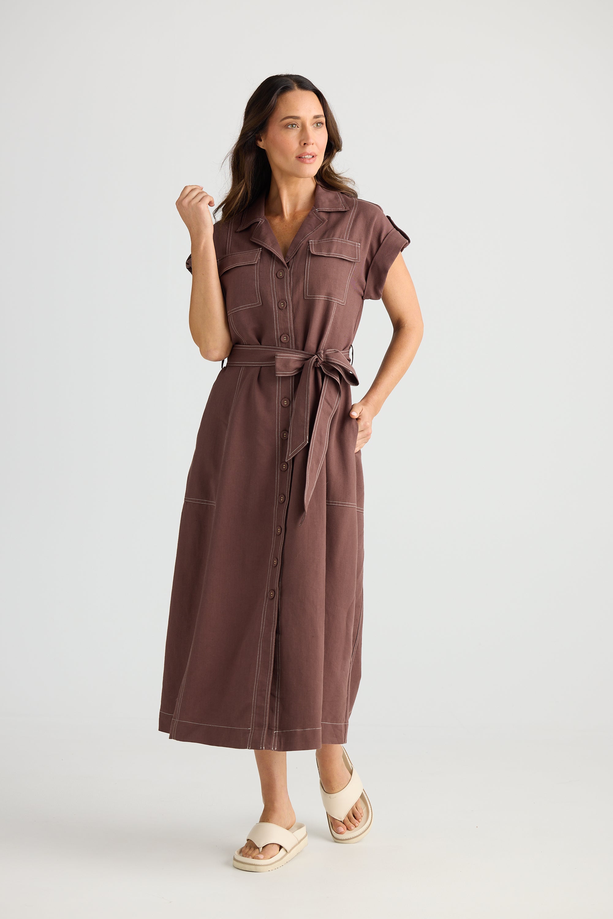Portia Dress - Chocolate