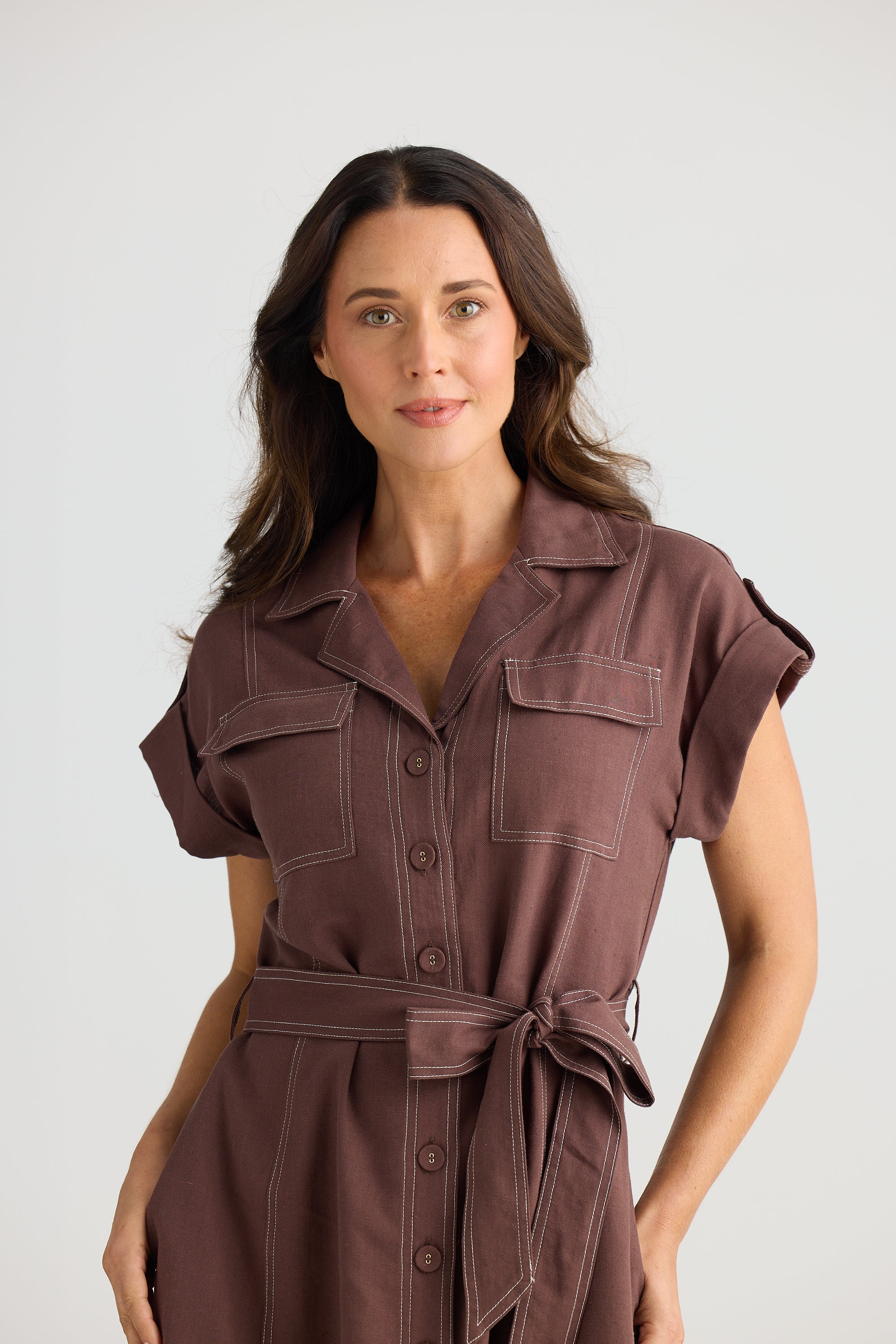 Portia Dress - Chocolate