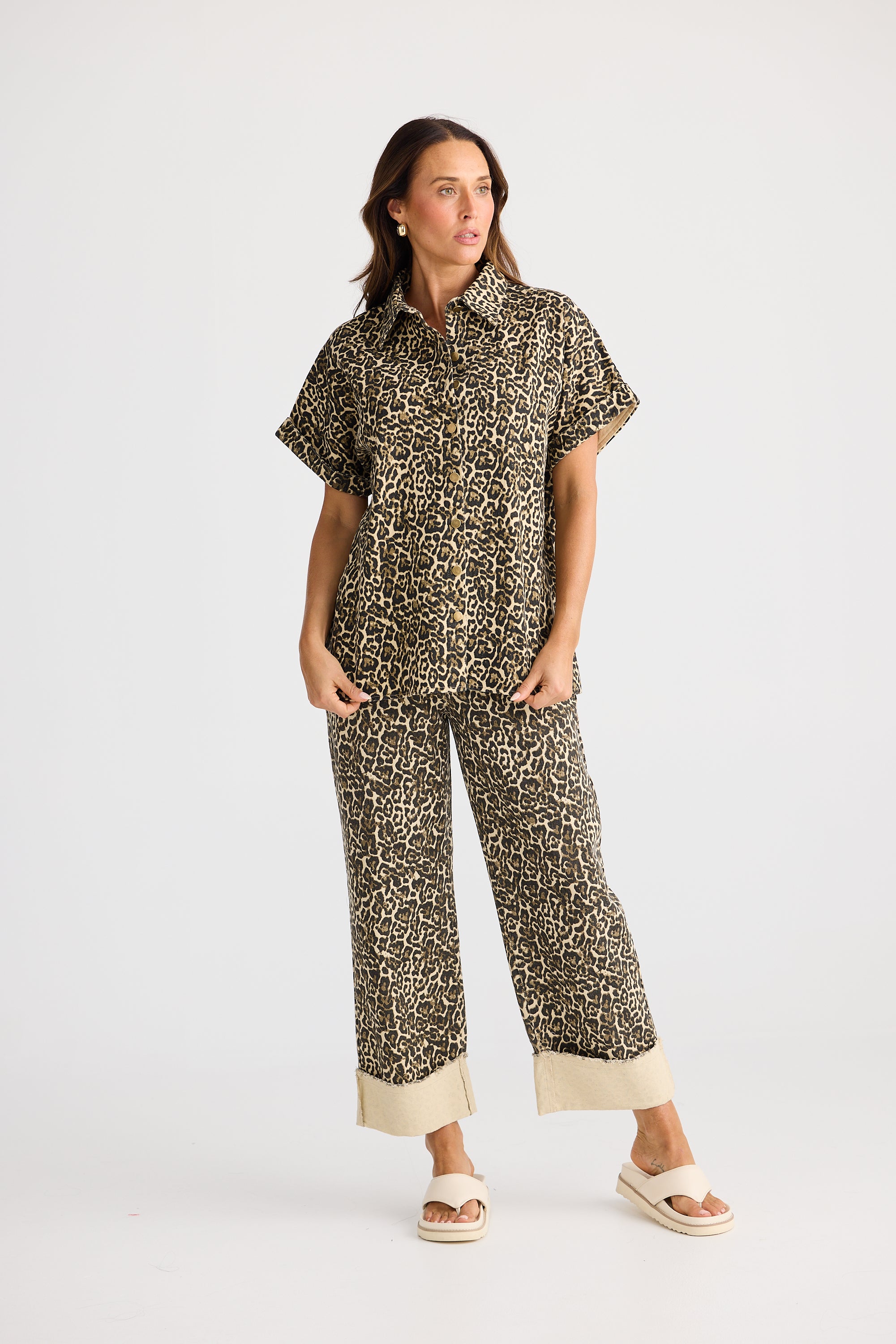 Leroy Shirt - Beige Leopard