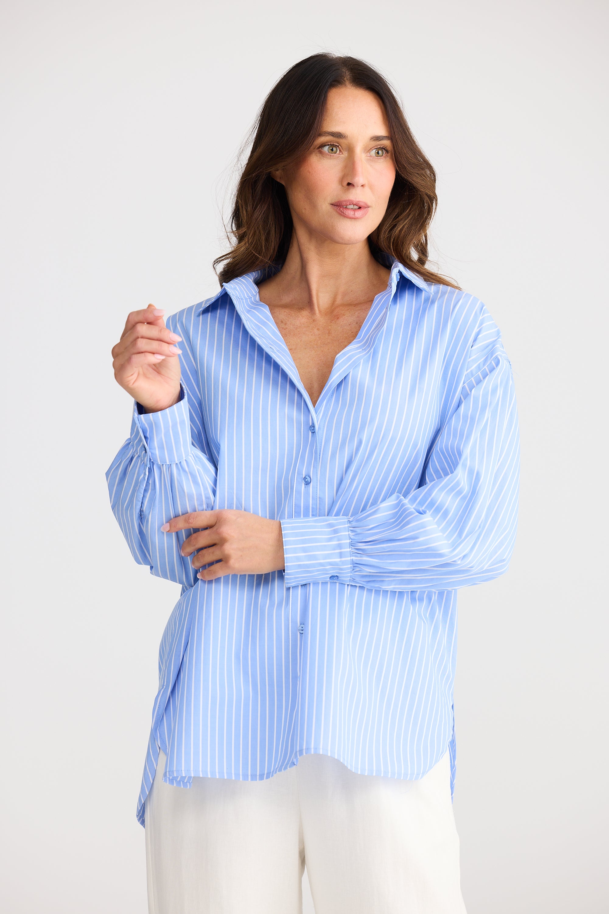 Isabel Shirt - Blue Stripe