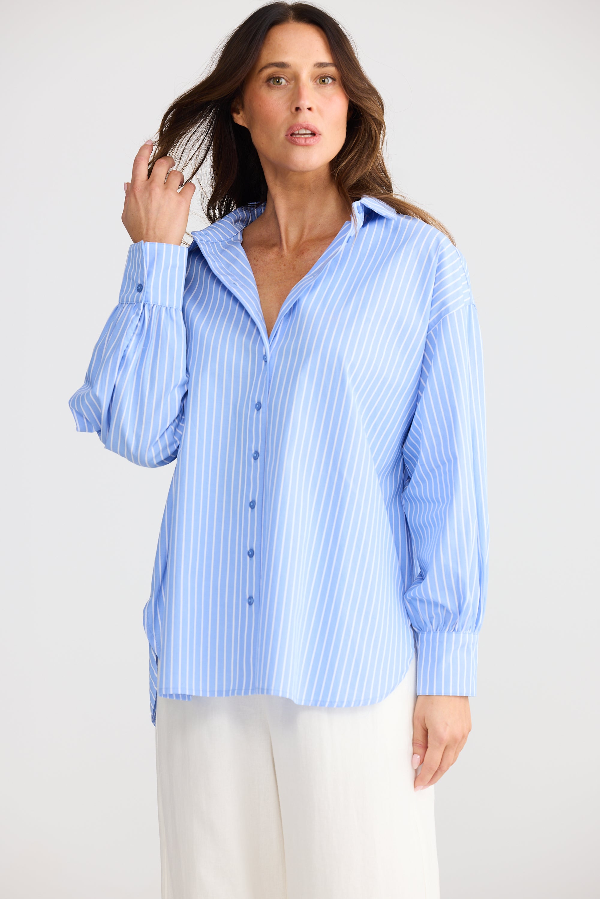 Isabel Shirt - Blue Stripe