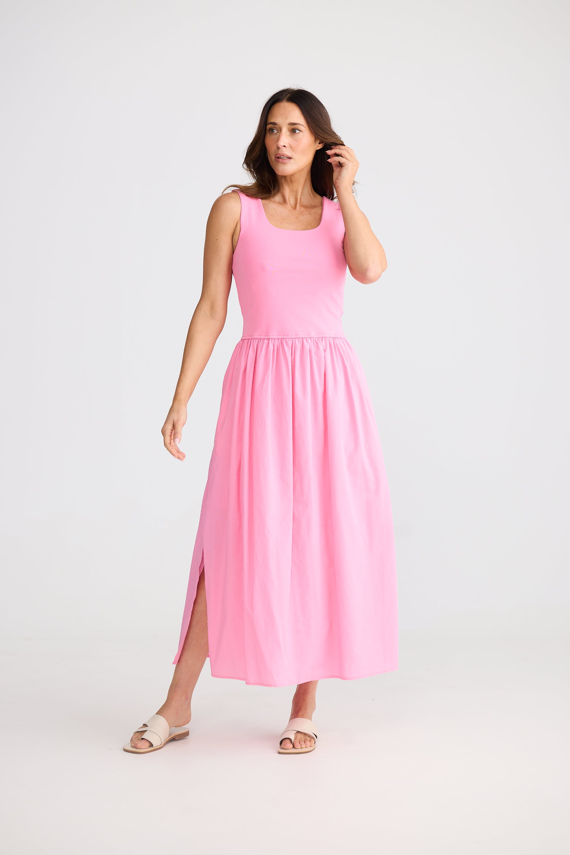 Maya Dress - Peony Pink
