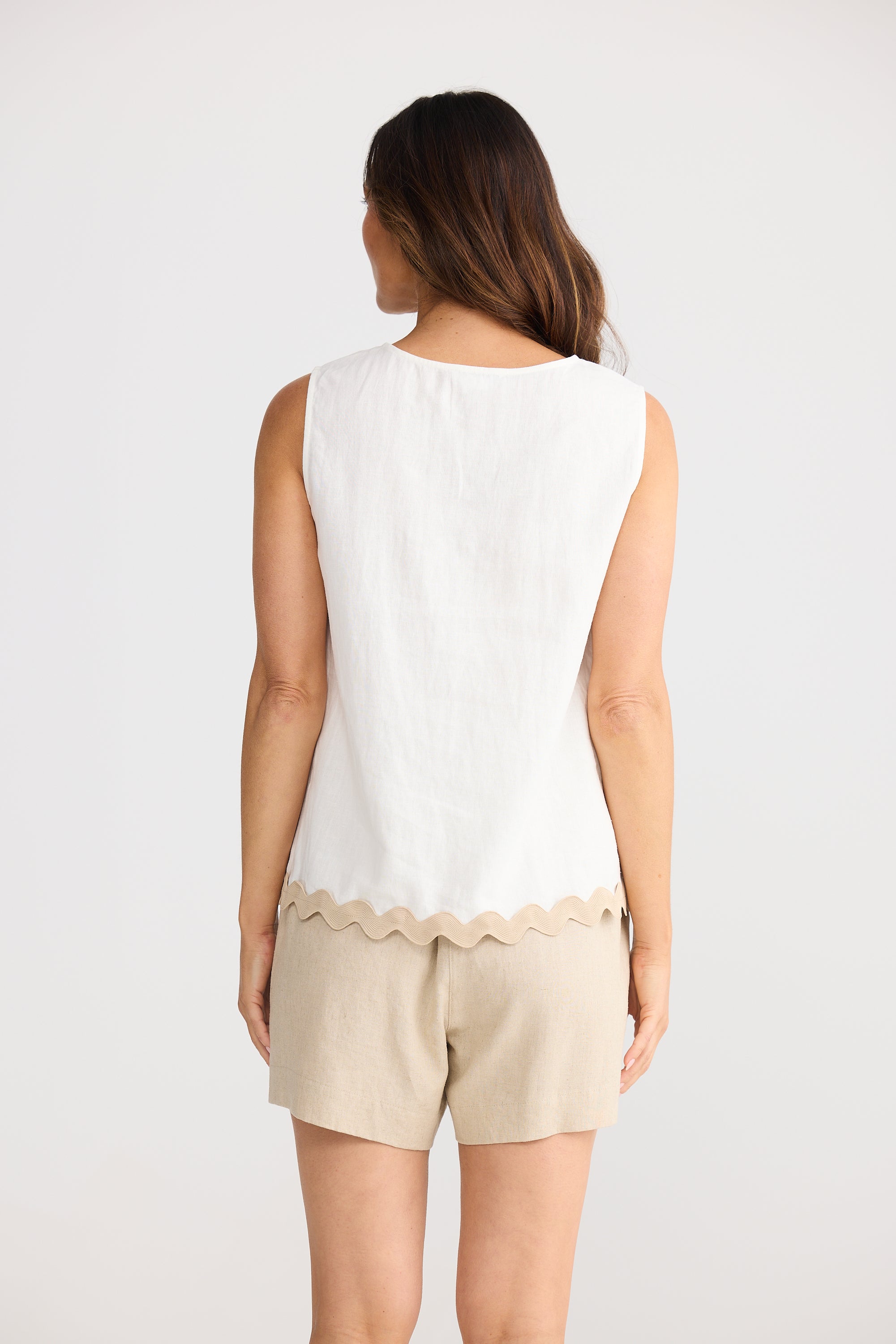 Izzy Ric Rac Top - Off White