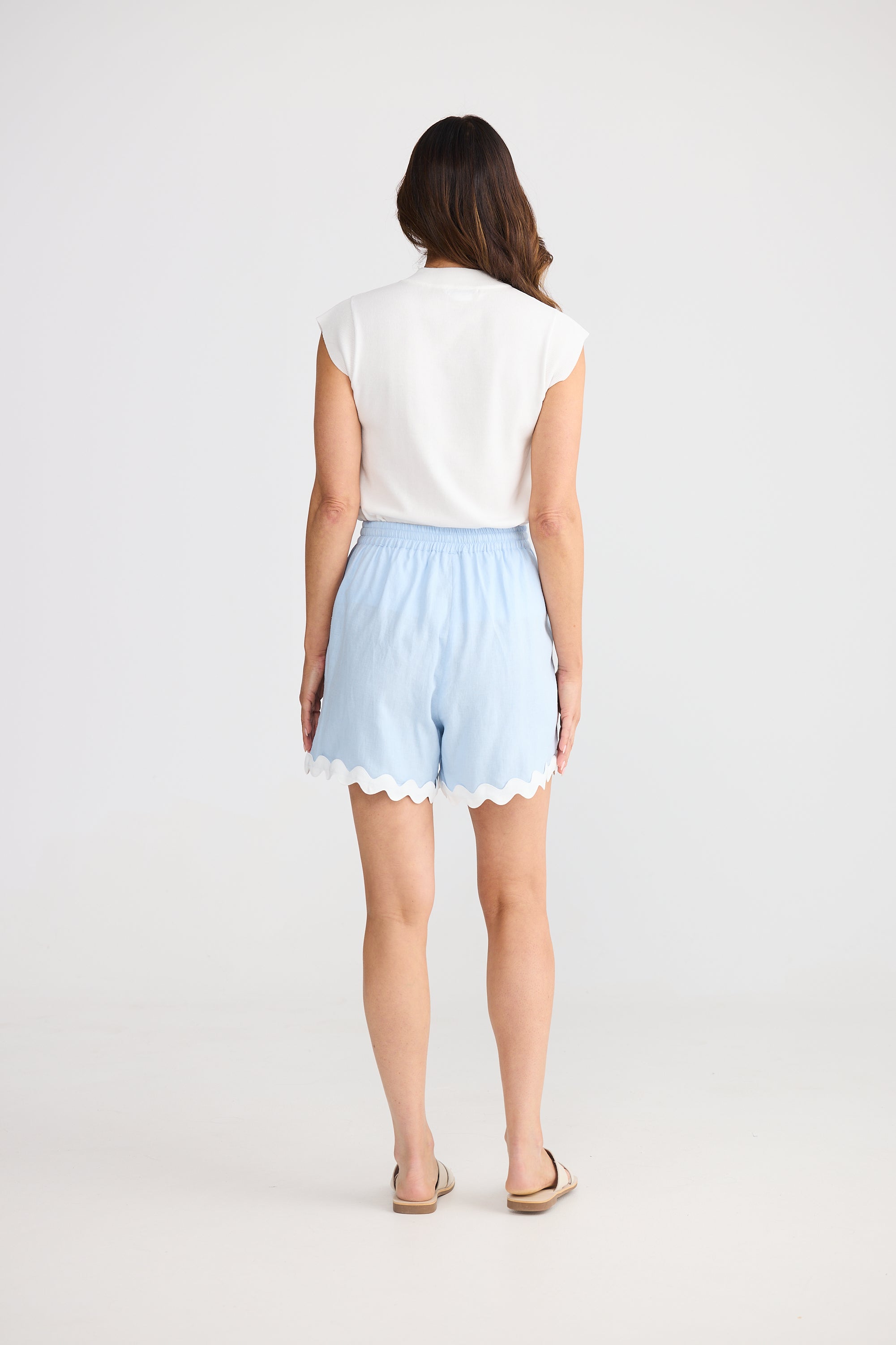 Izzy Ric Rac Short - Sky Blue