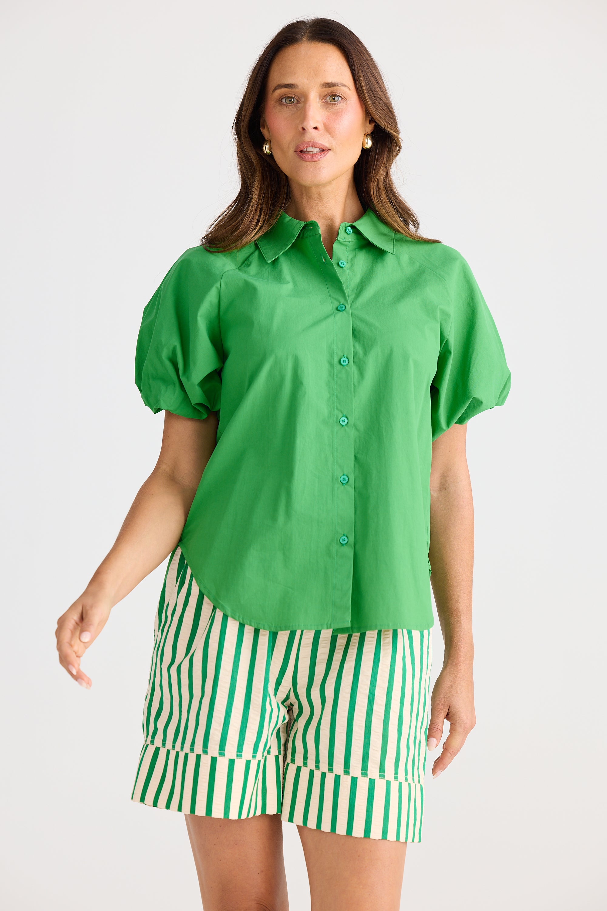 Esplanade Short - Jade Stripe