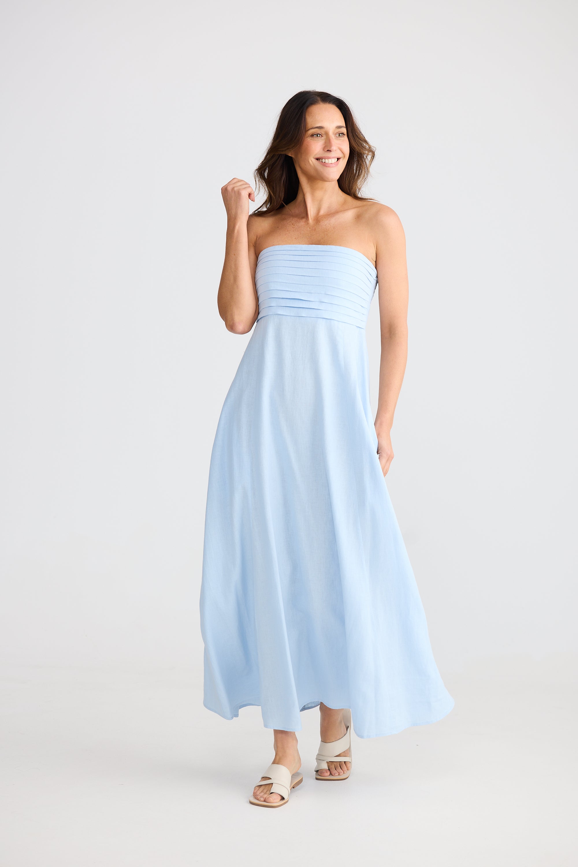 Adele Dress - Sky Blue