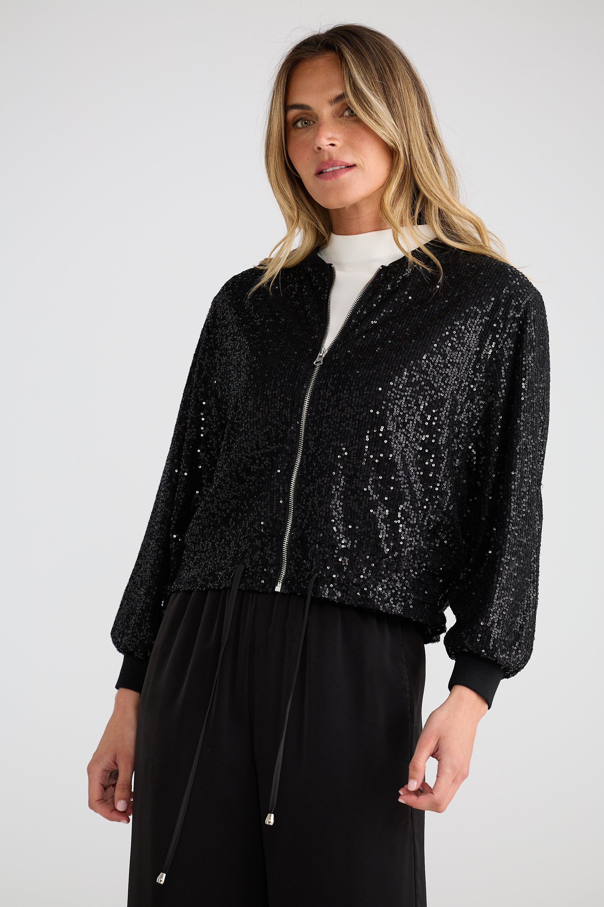Jazzy Bomber Jacket - Black