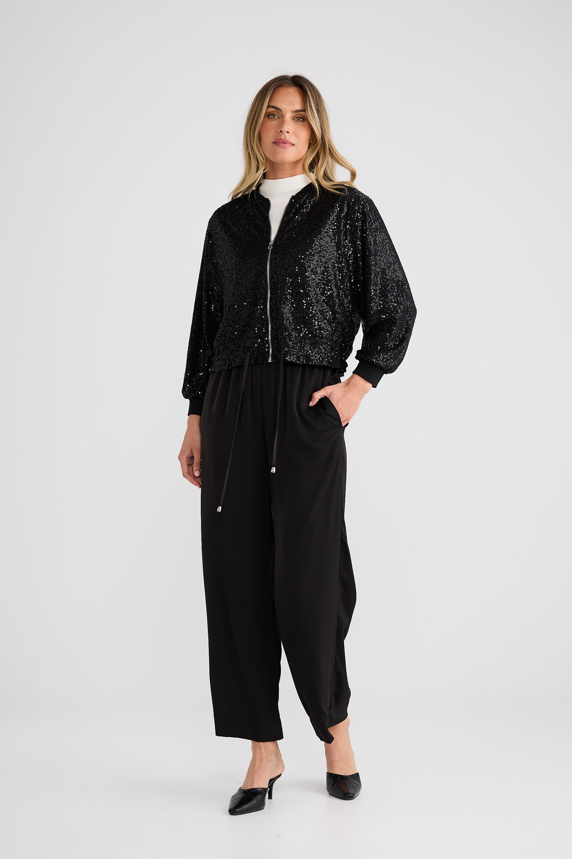 Jazzy Bomber Jacket - Black