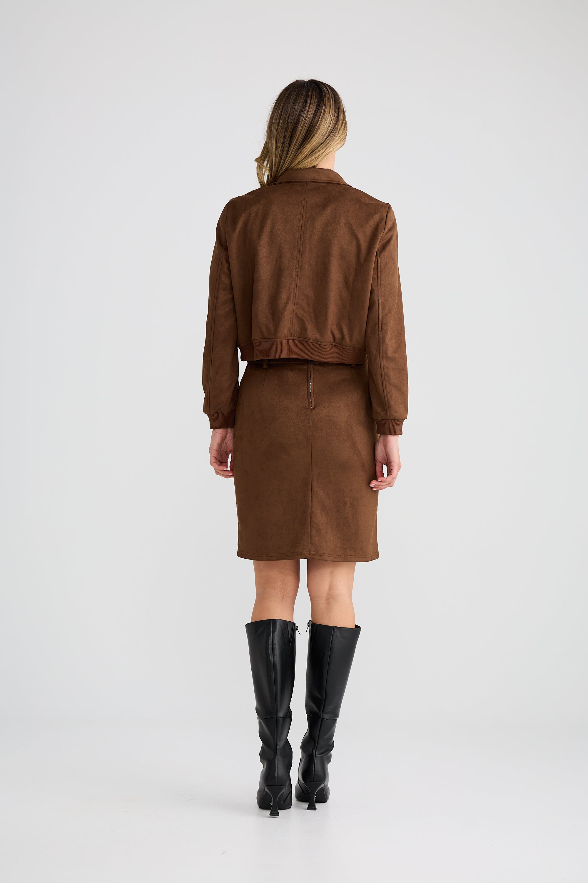 Bronwyn Bomber Jacket - Coffee