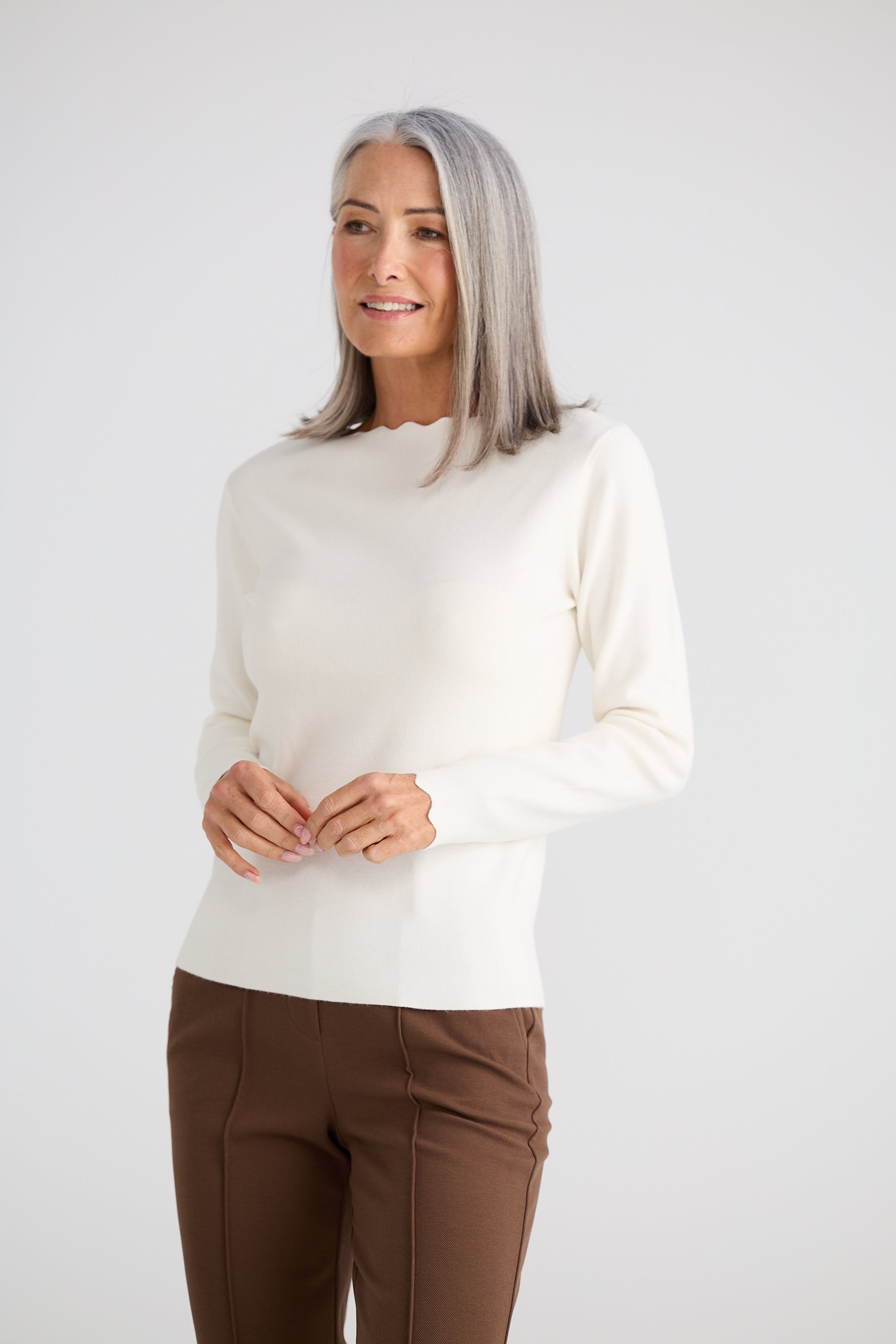 Jaden Knit Top - Cream