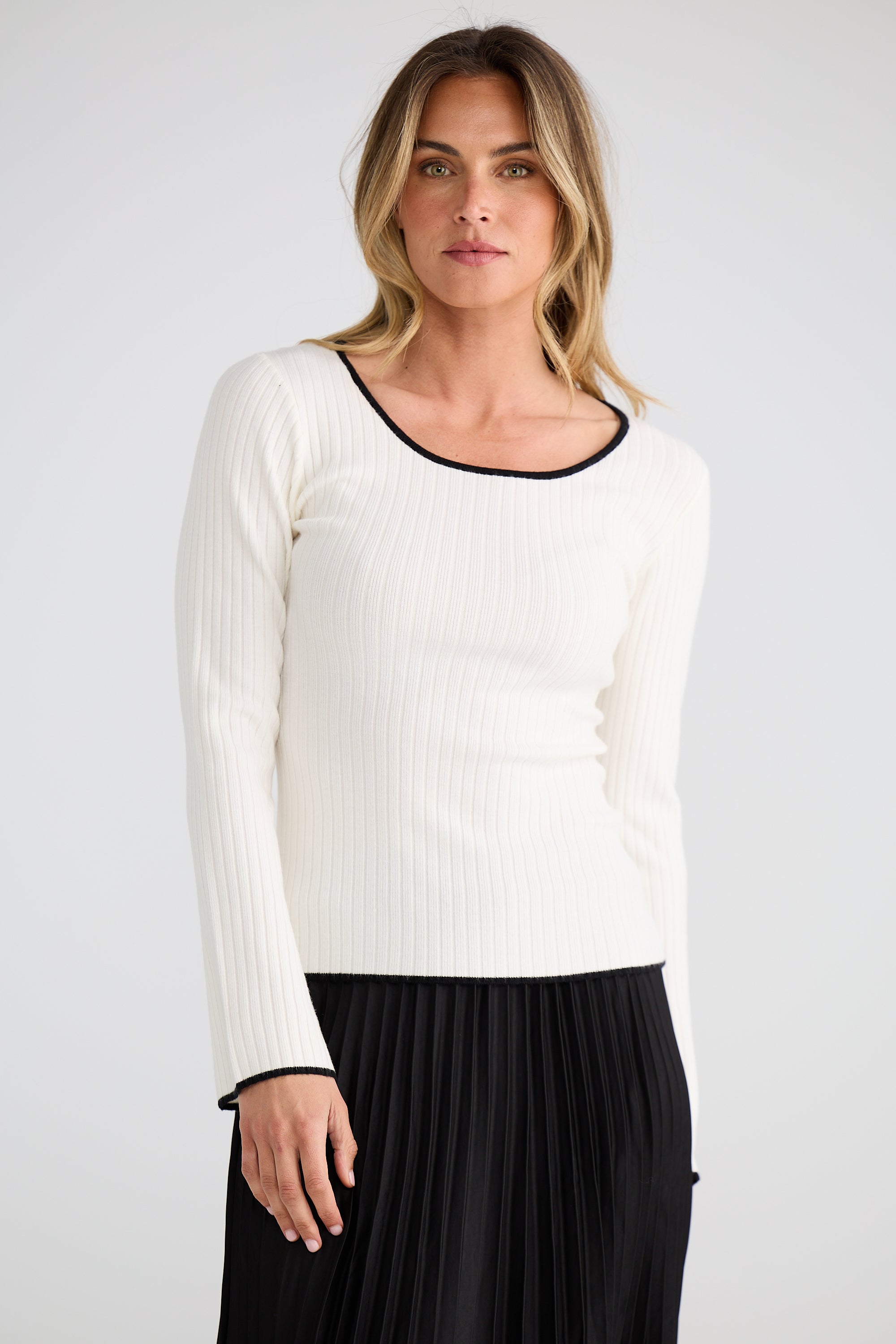 Maddie Knit Top - Off White