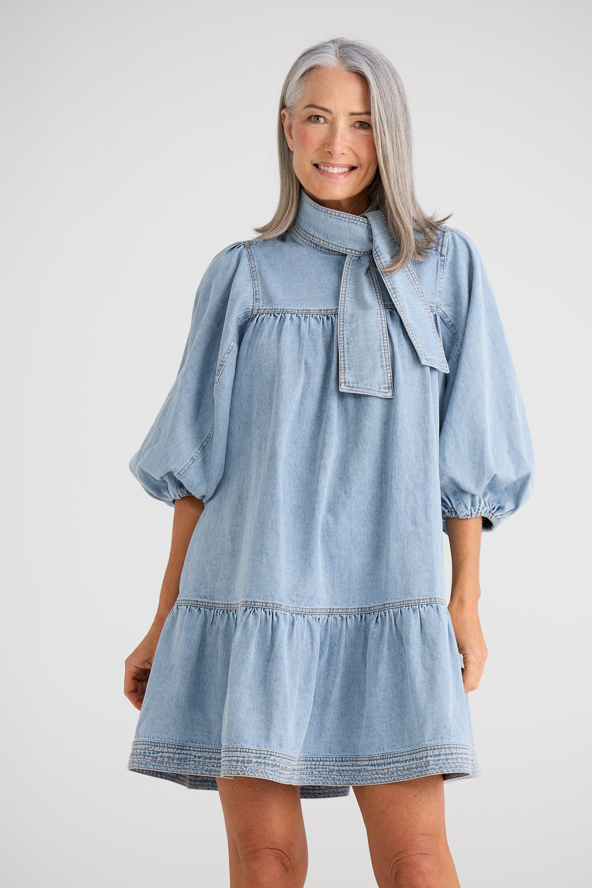Zelda Dress - Vintage Mid Wash
