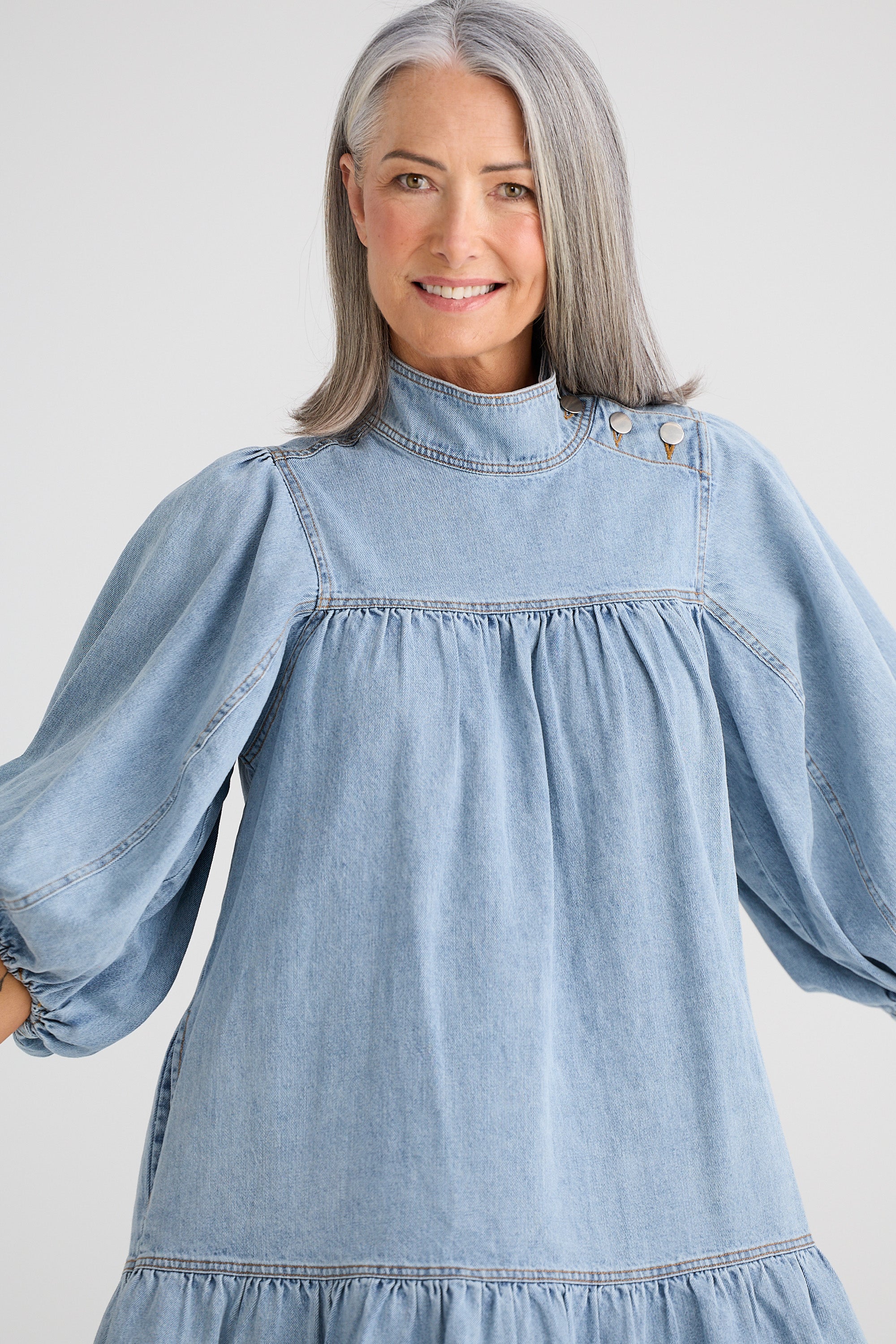 Zelda Dress - Vintage Mid Wash