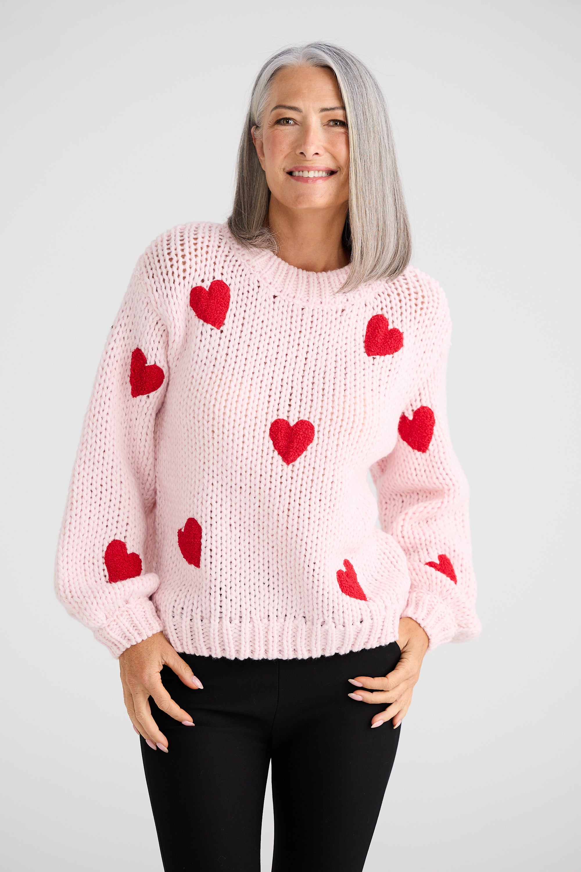 Heart On My Sleeve Knit - Pink Multi