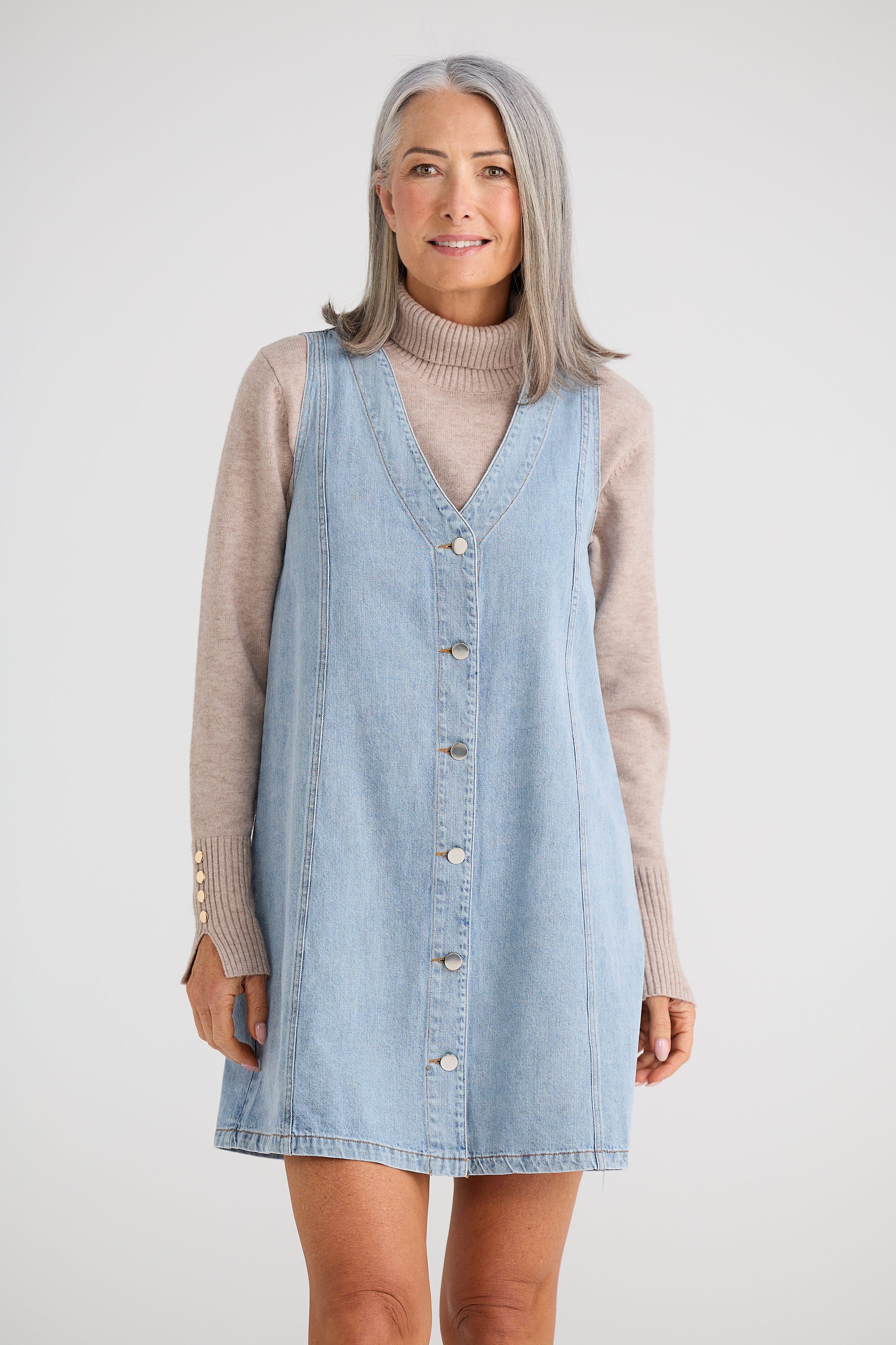 Darcy Mini Dress - Vintage Mid Wash