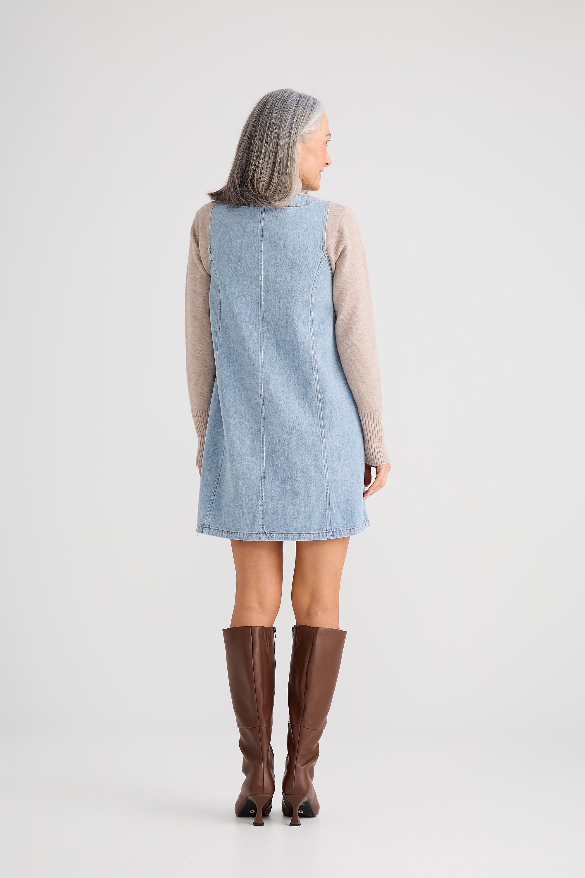 Darcy Mini Dress - Vintage Mid Wash