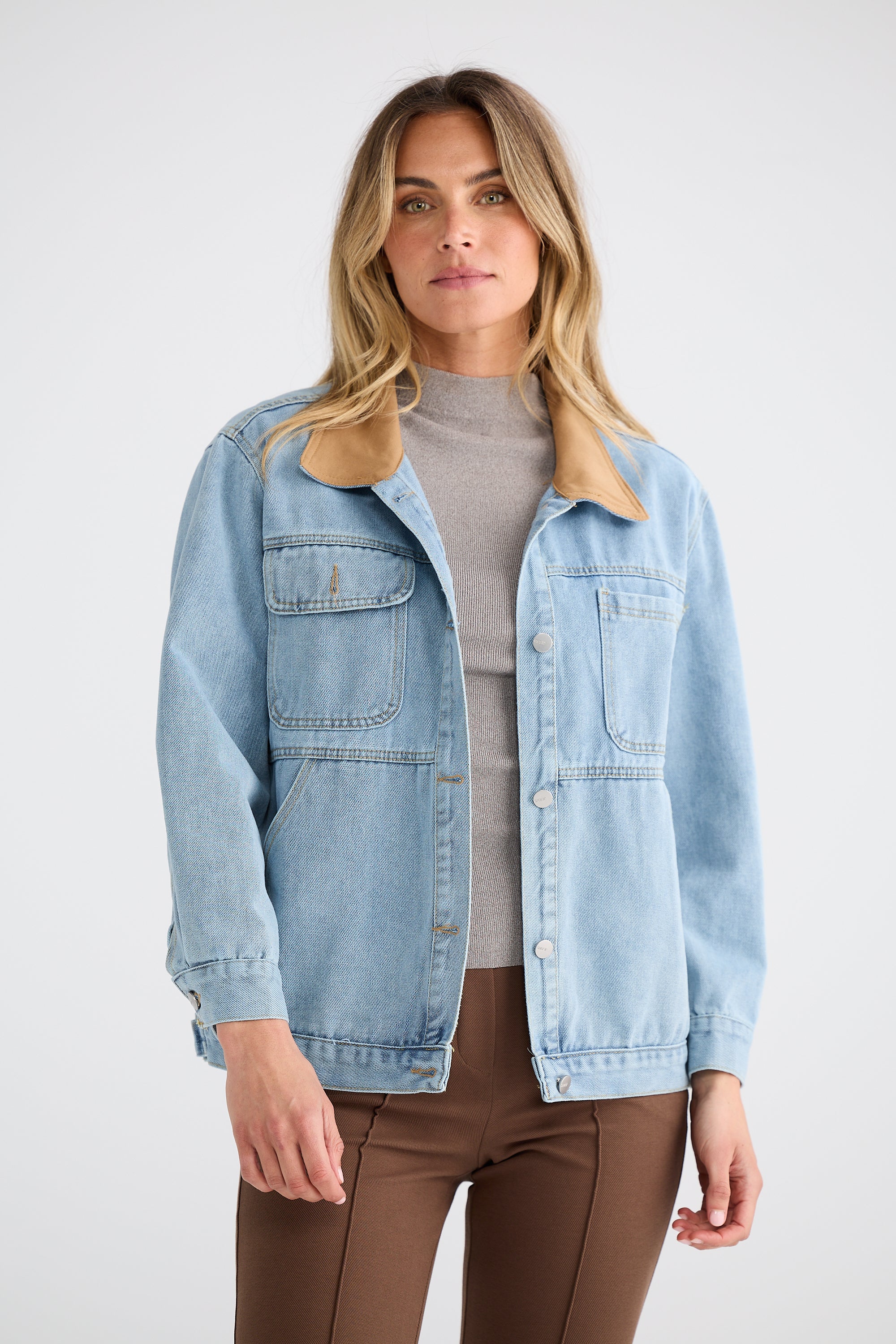 Helene Denim Jacket - Vintage Mid Wash