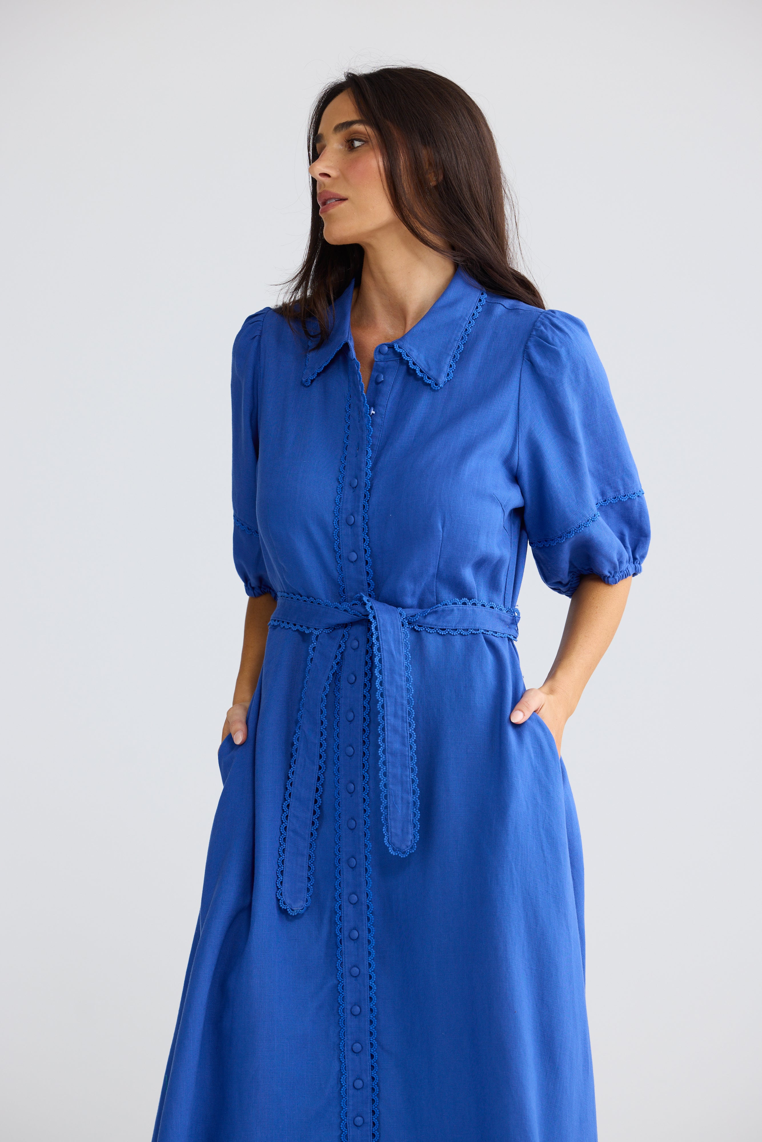 Brynn Midi Dress - Cobalt