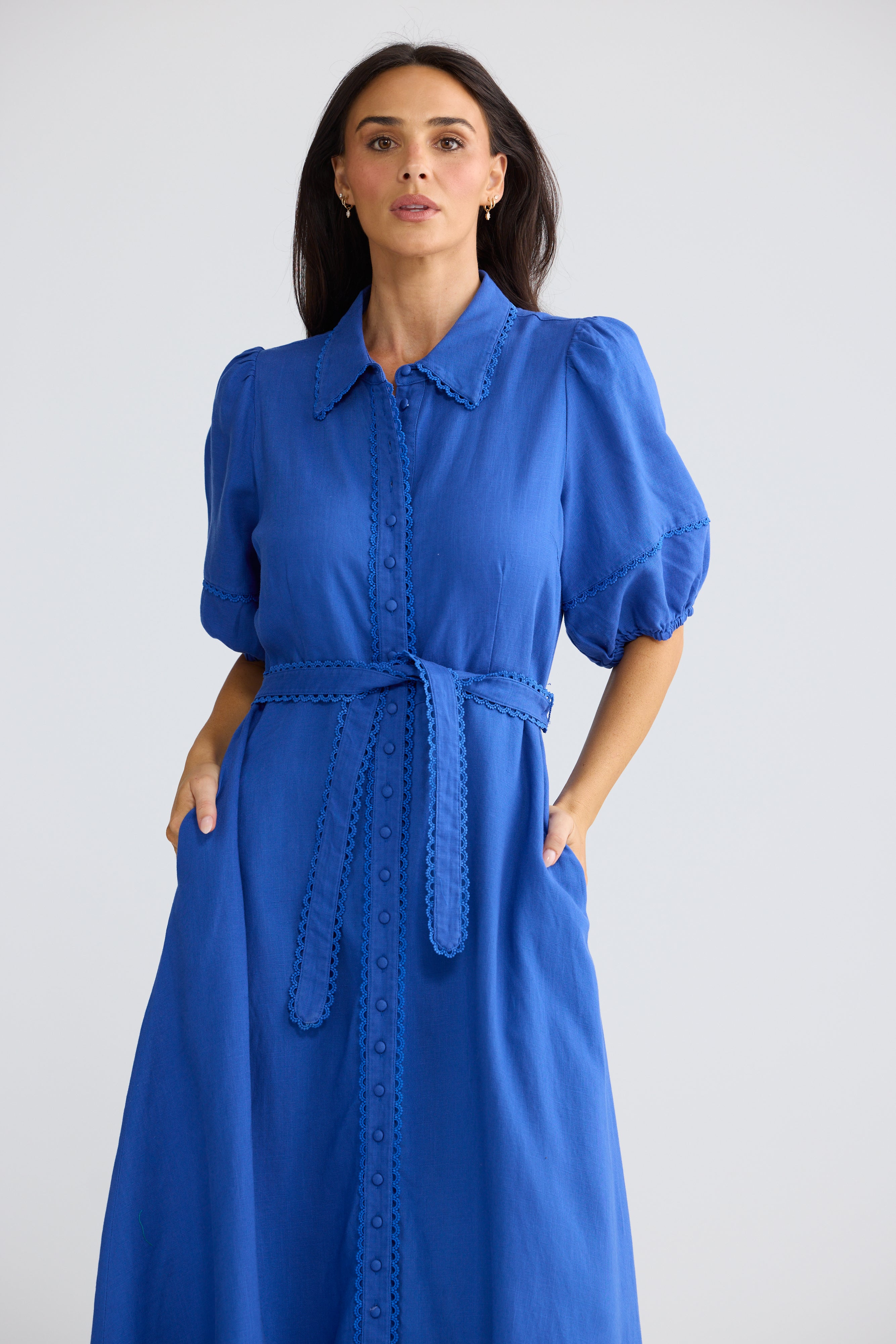 Brynn Midi Dress - Cobalt