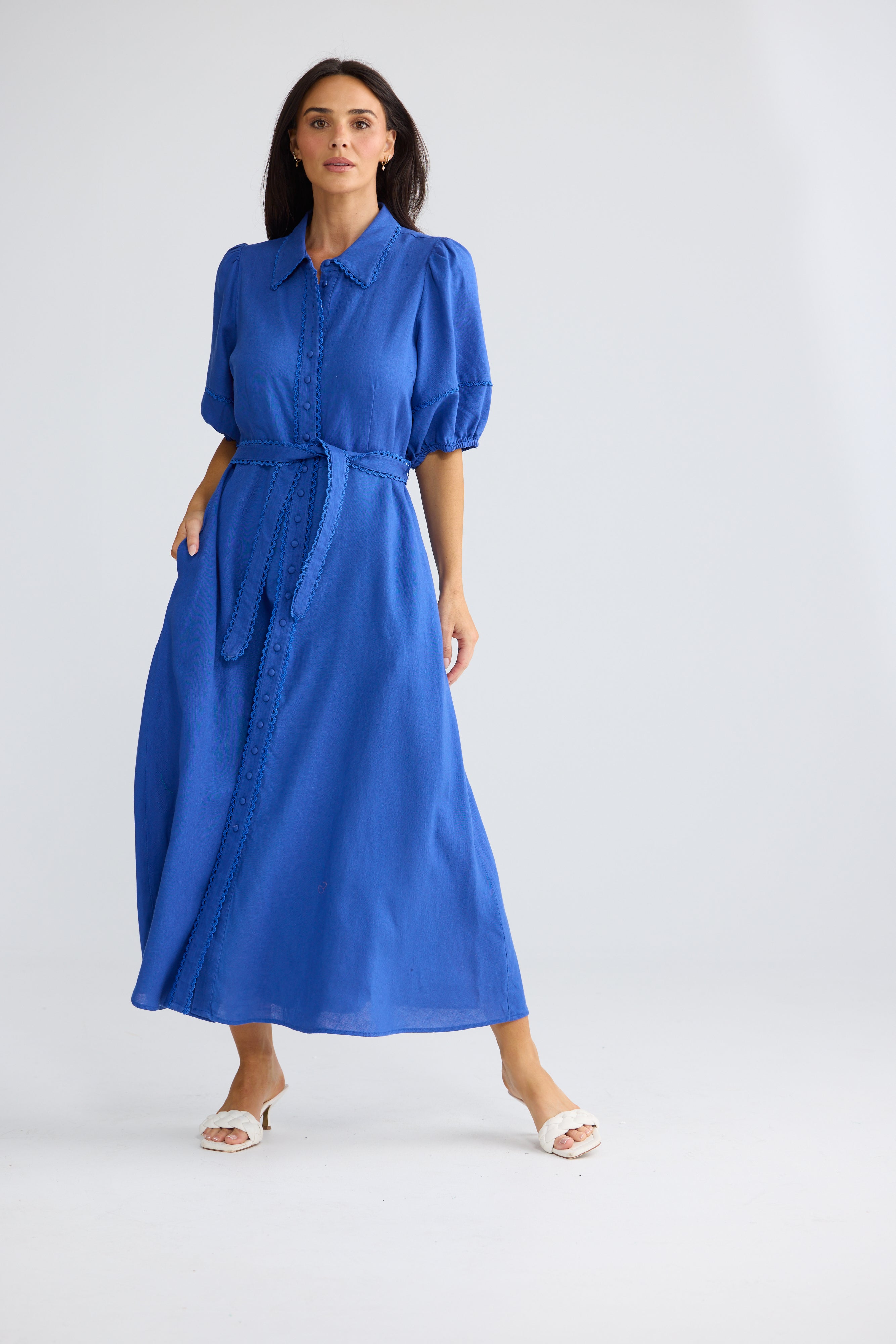 Brynn Midi Dress - Cobalt