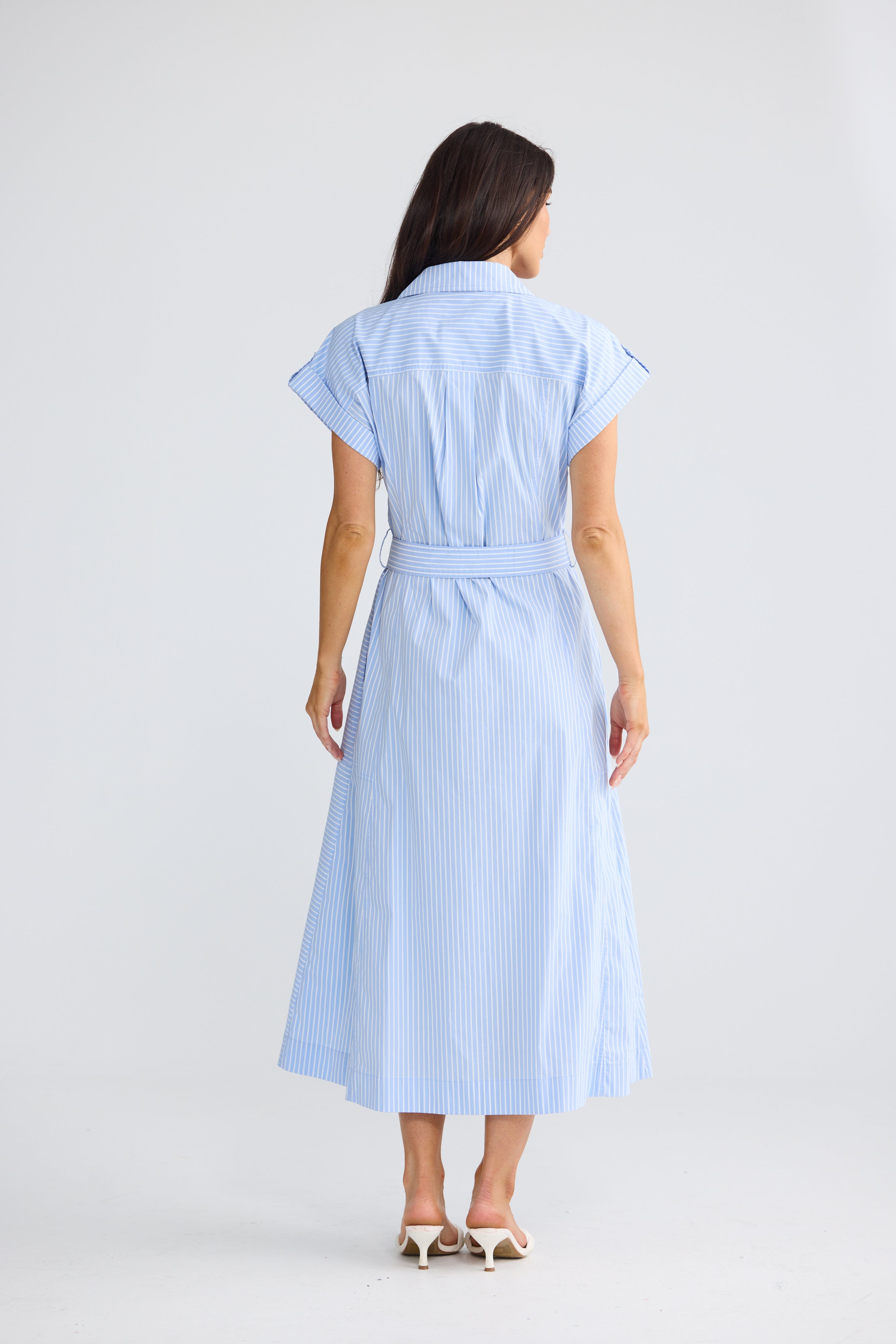 Portia Dress - Glacier Stripe