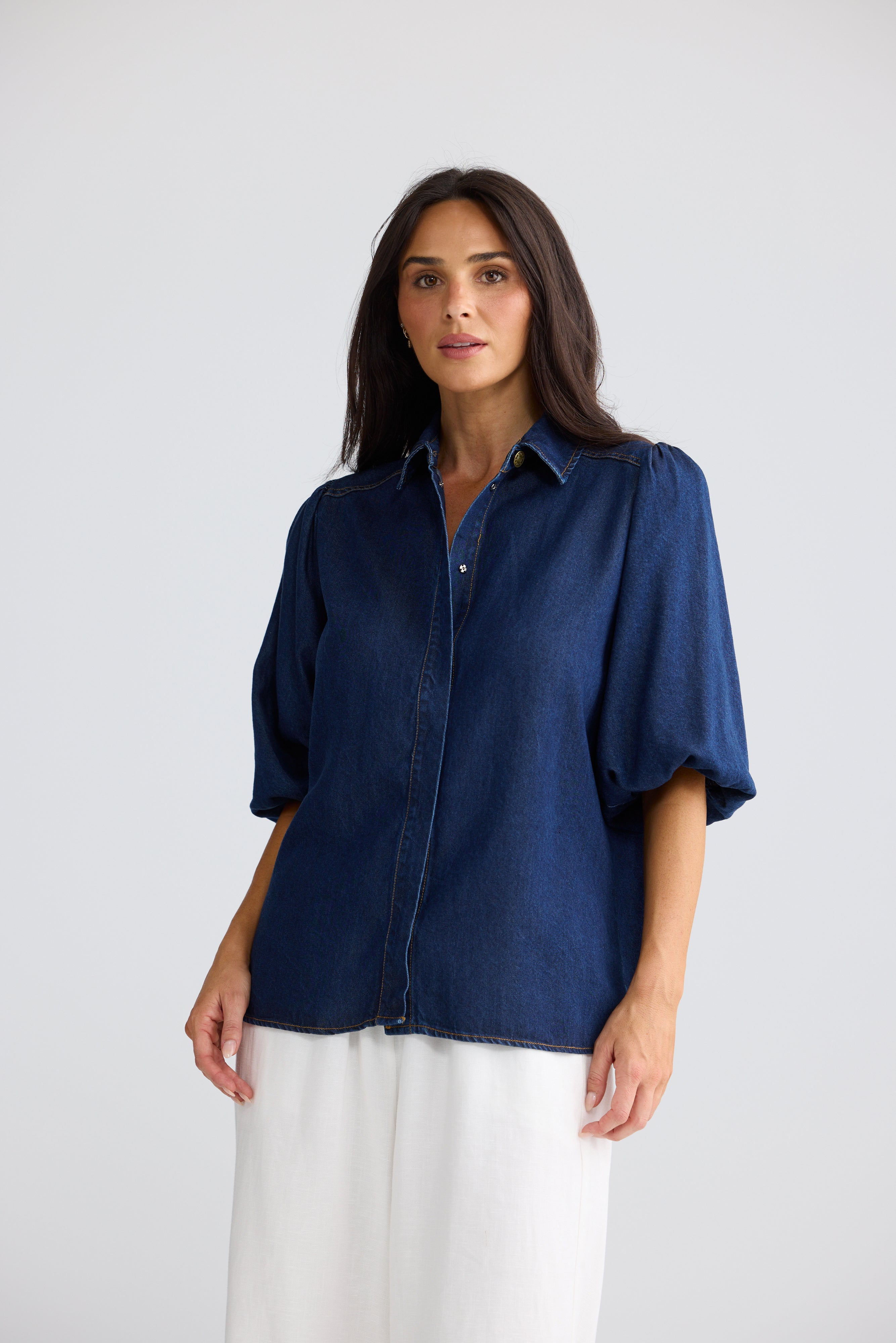 Zelda Blouse - Indigo