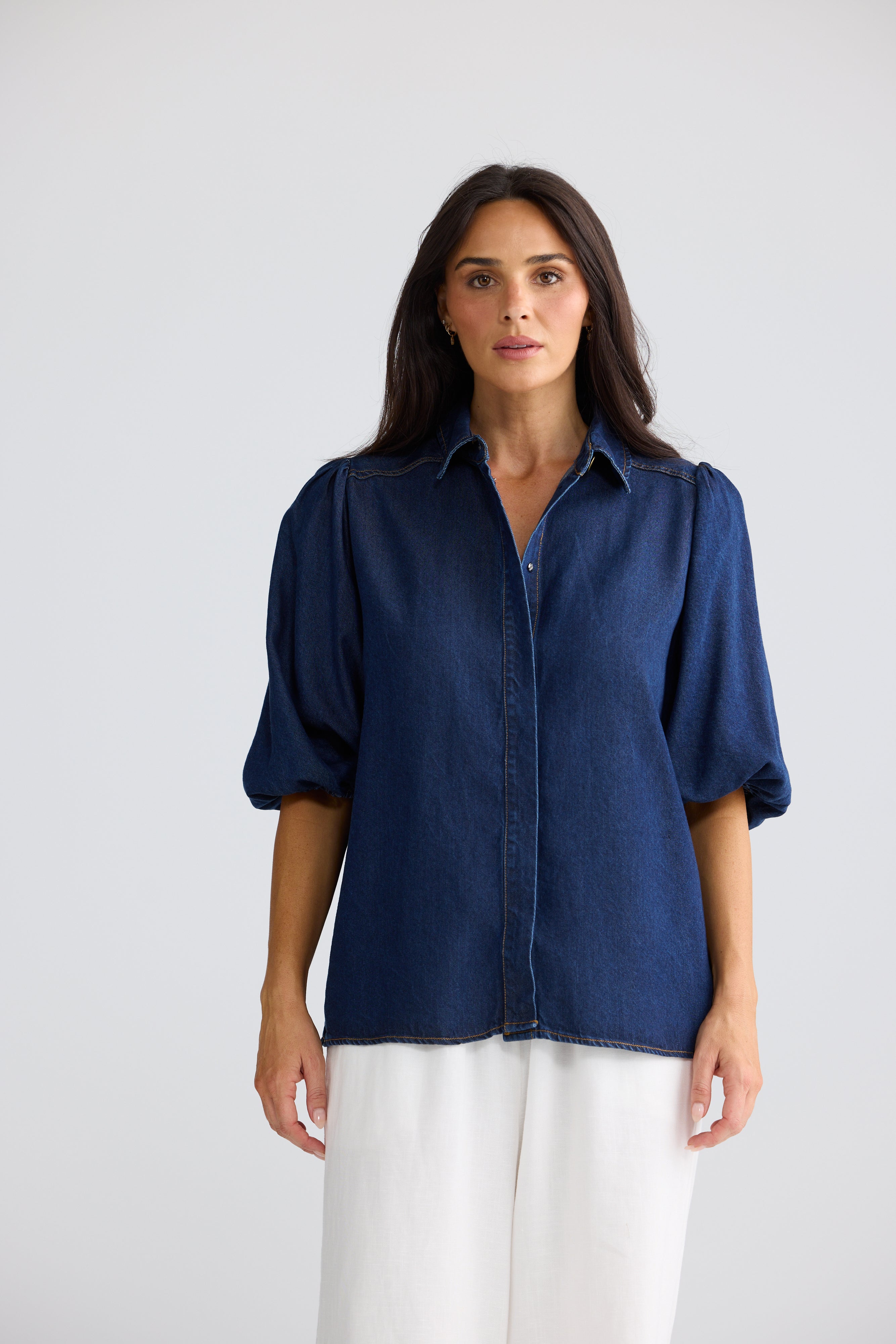 Zelda Blouse - Indigo