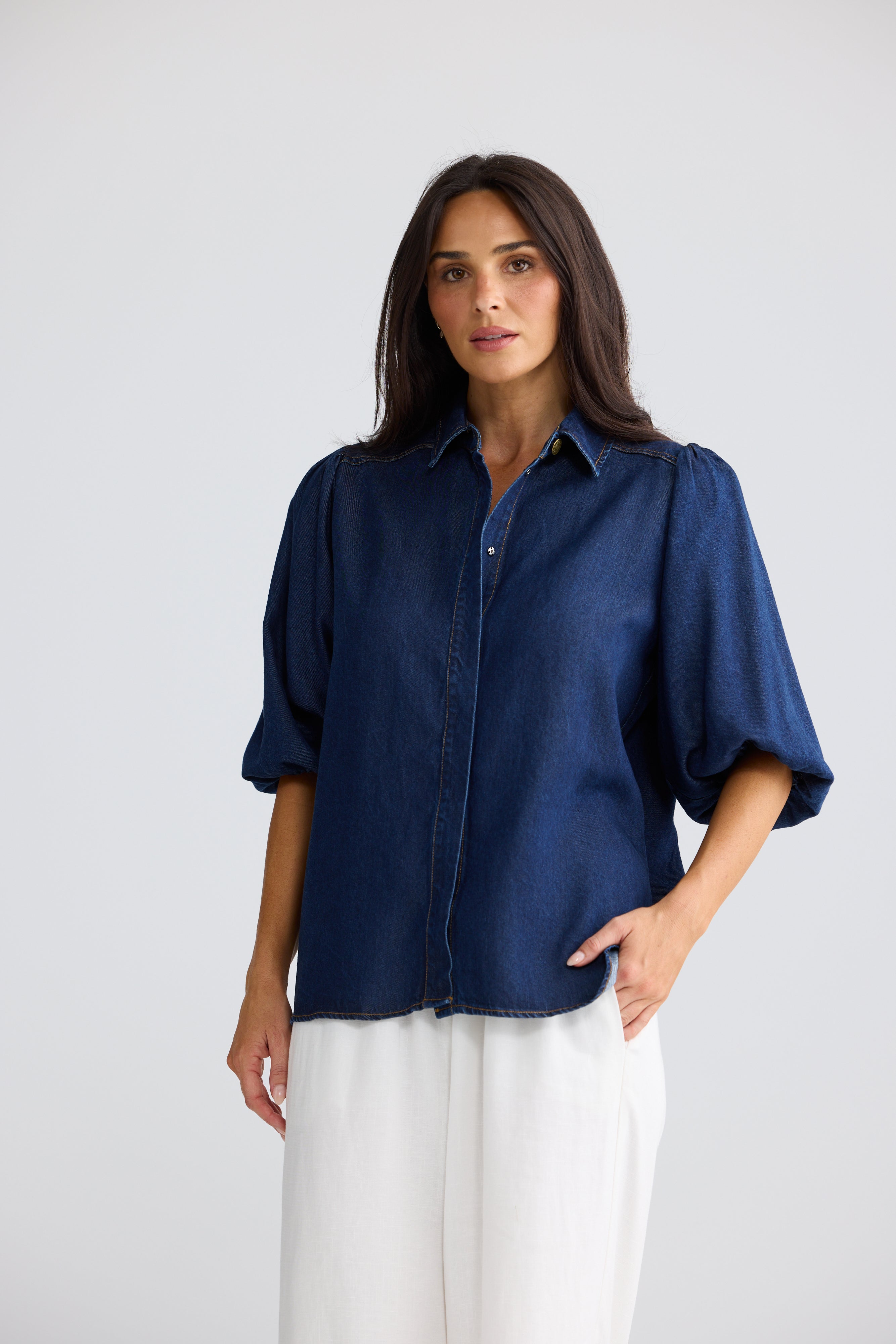 Zelda Blouse - Indigo