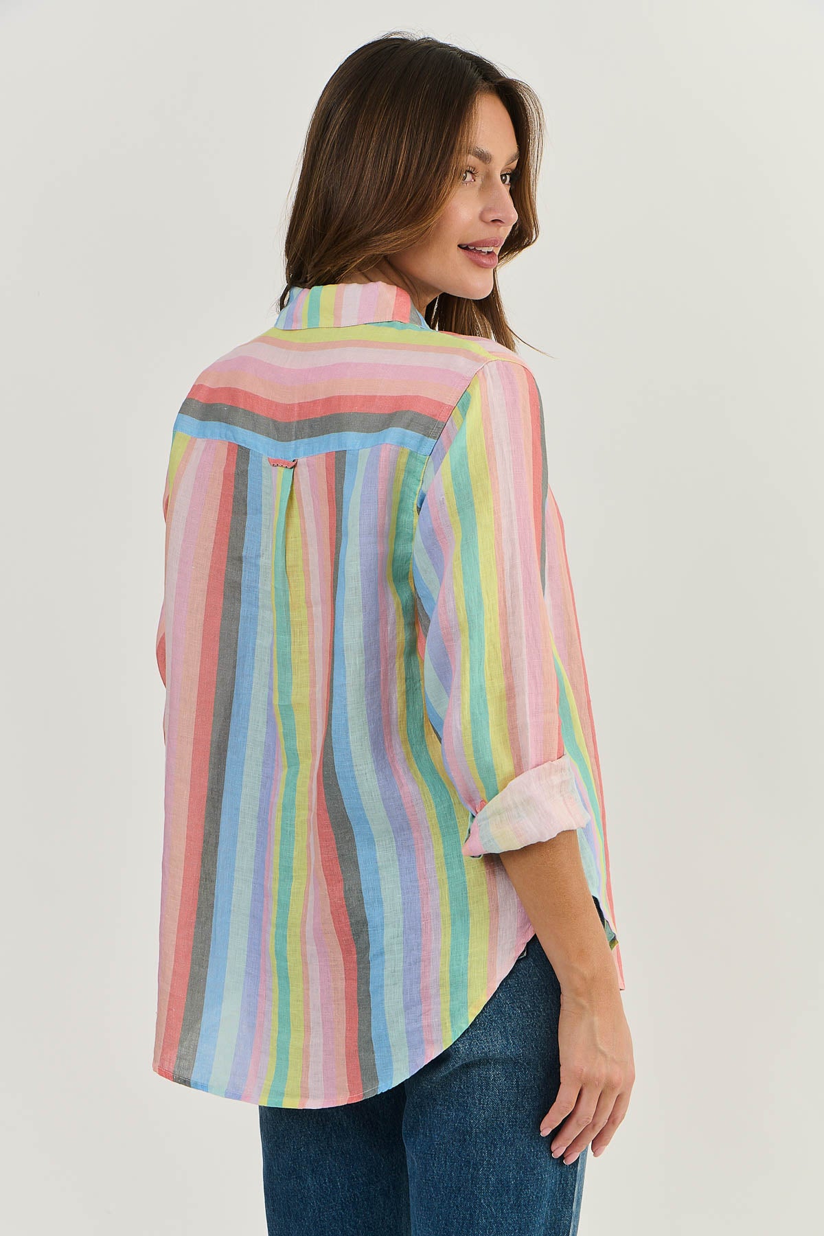 Long Sleeve Linen Boyfriend Shirt