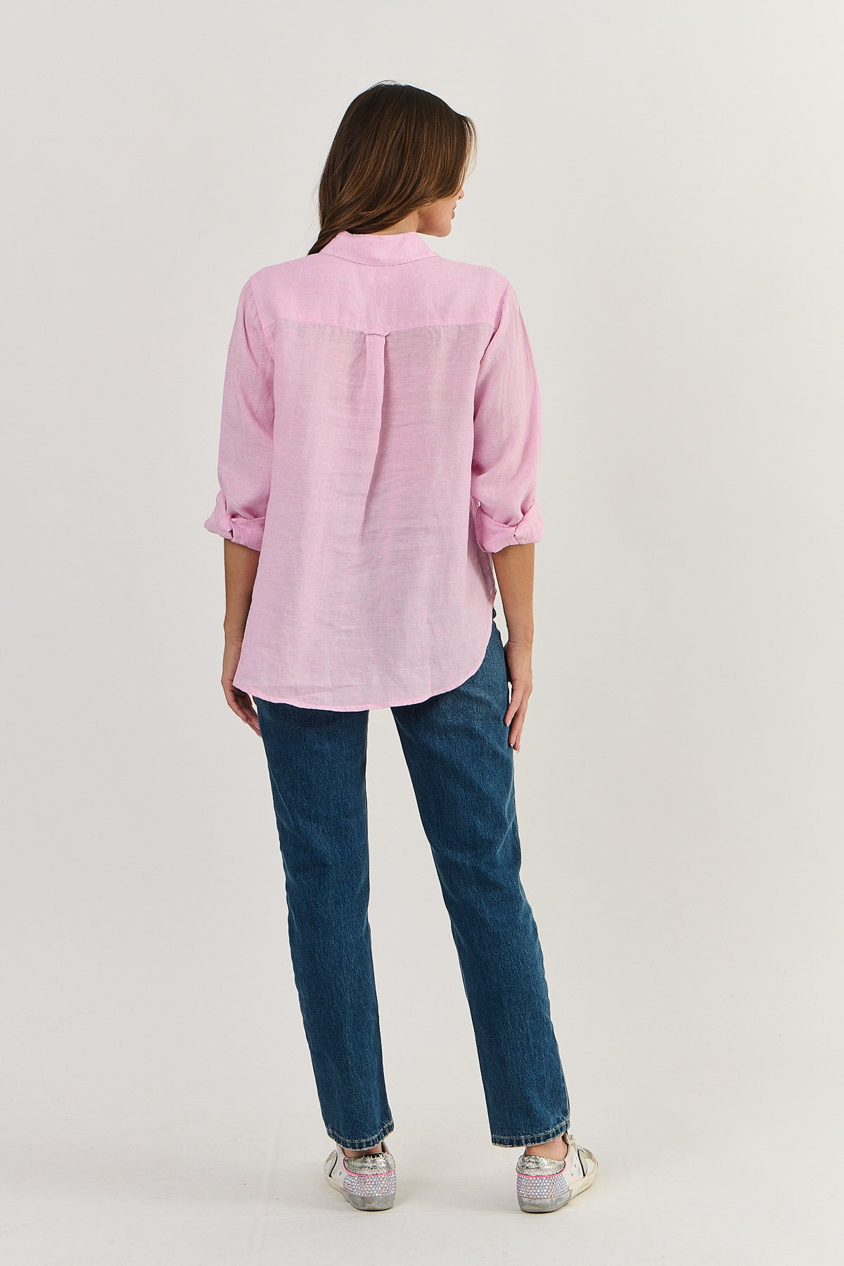 Long Sleeve Linen Boyfriend Shirt