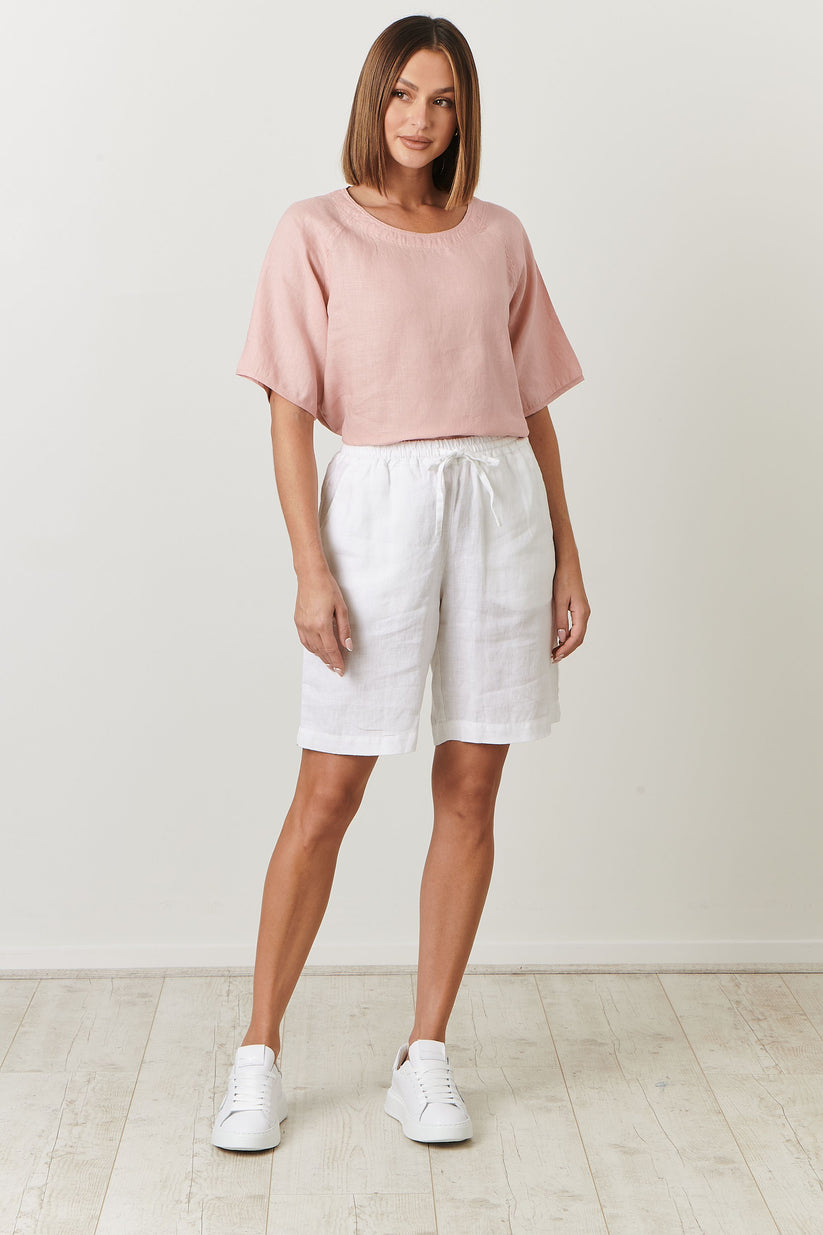 Linen Shorts - White