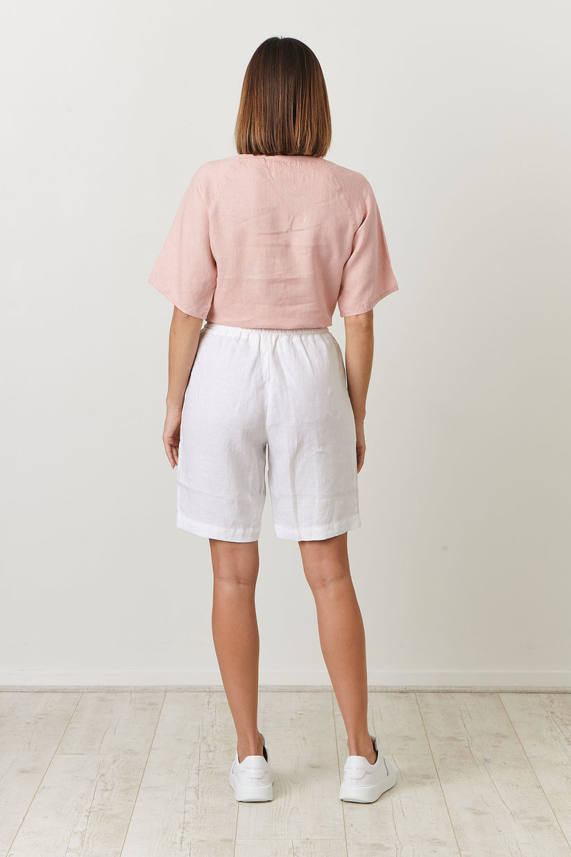 Linen Shorts - White