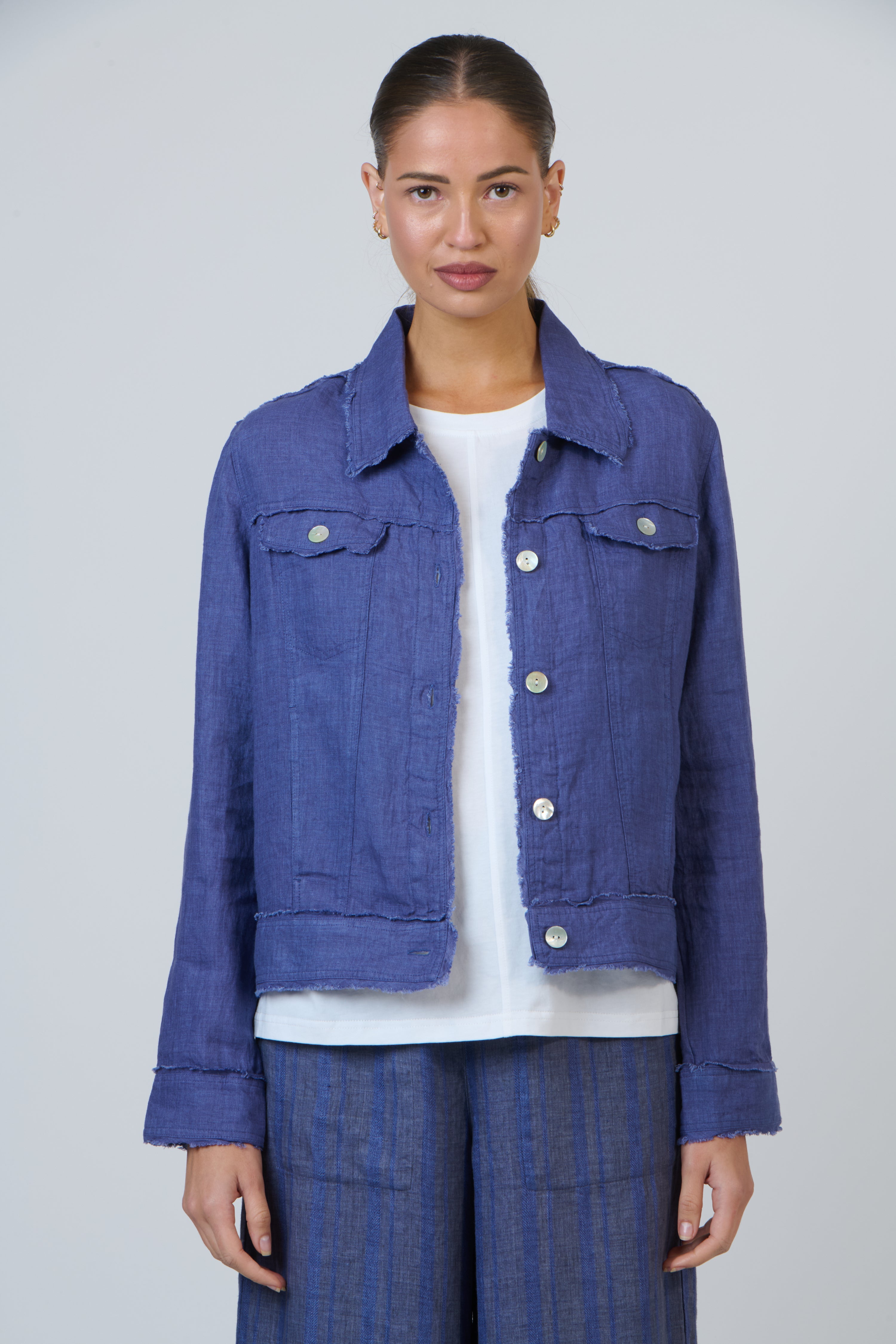 Linen Jacket - Placid