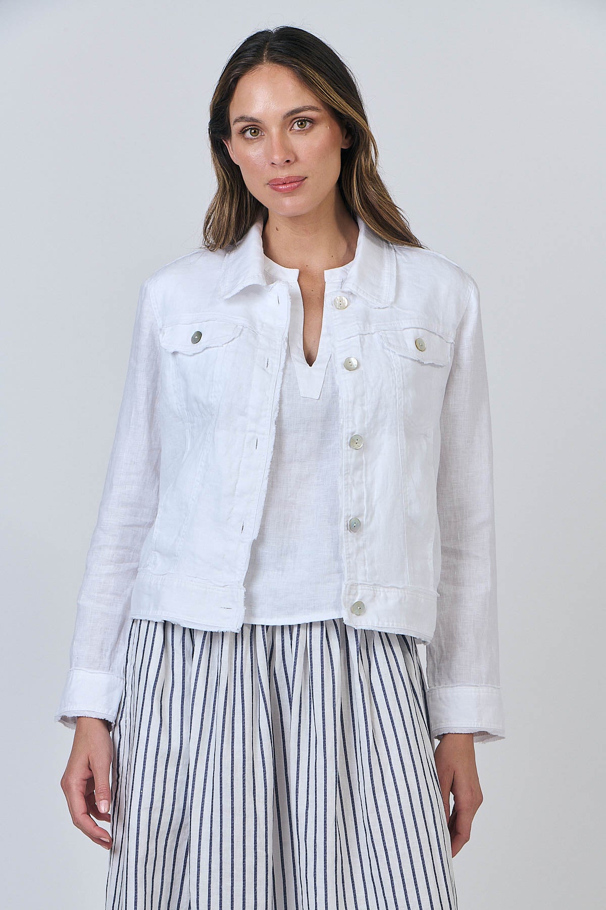 Linen Jacket - White