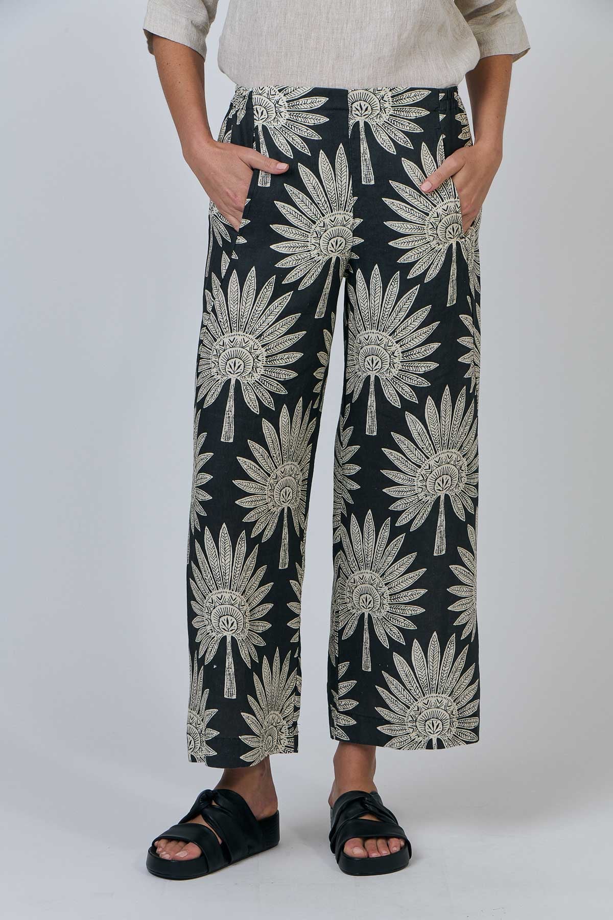 Linen Pants - Date Palm