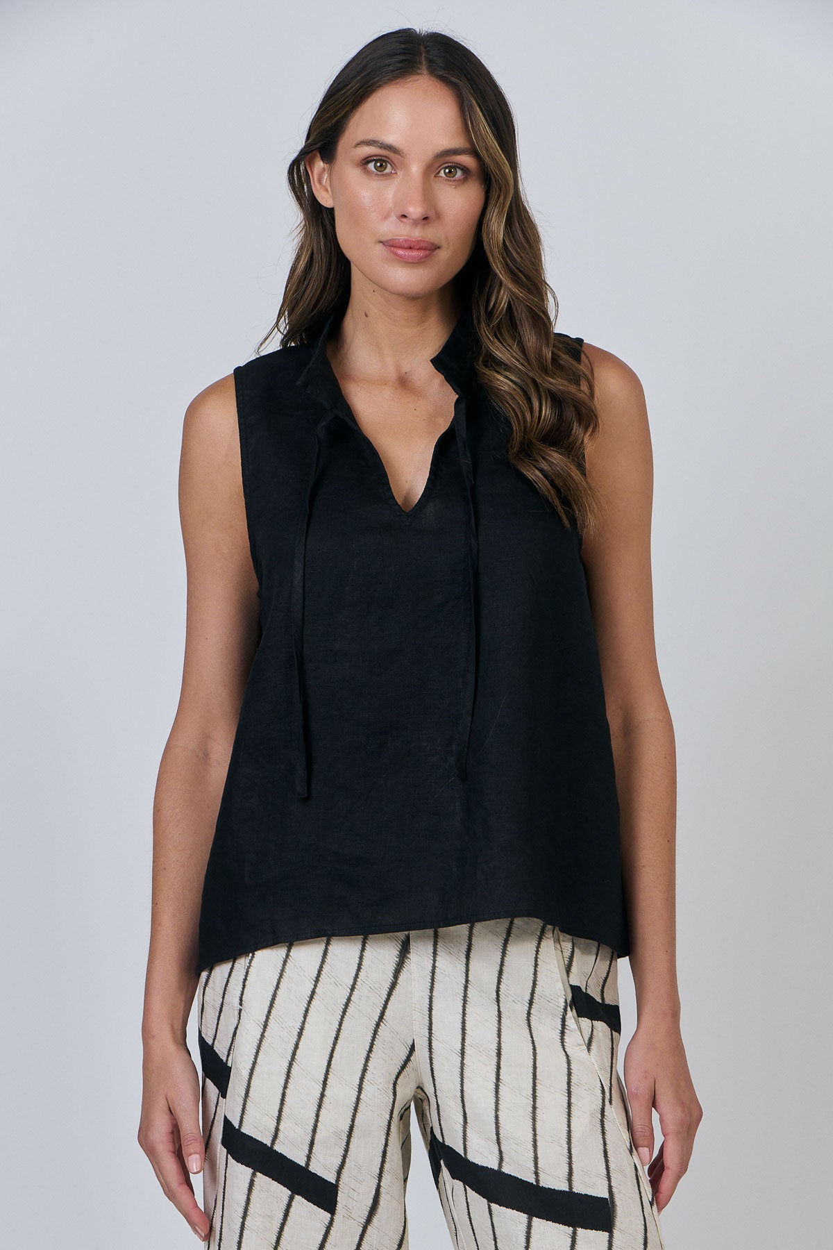 Linen Top - Black