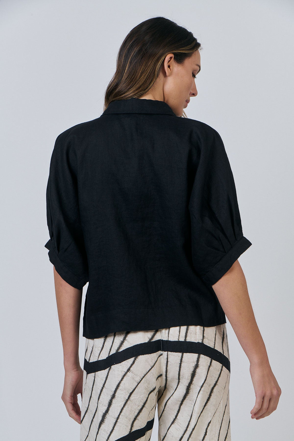 Linen Top - Black