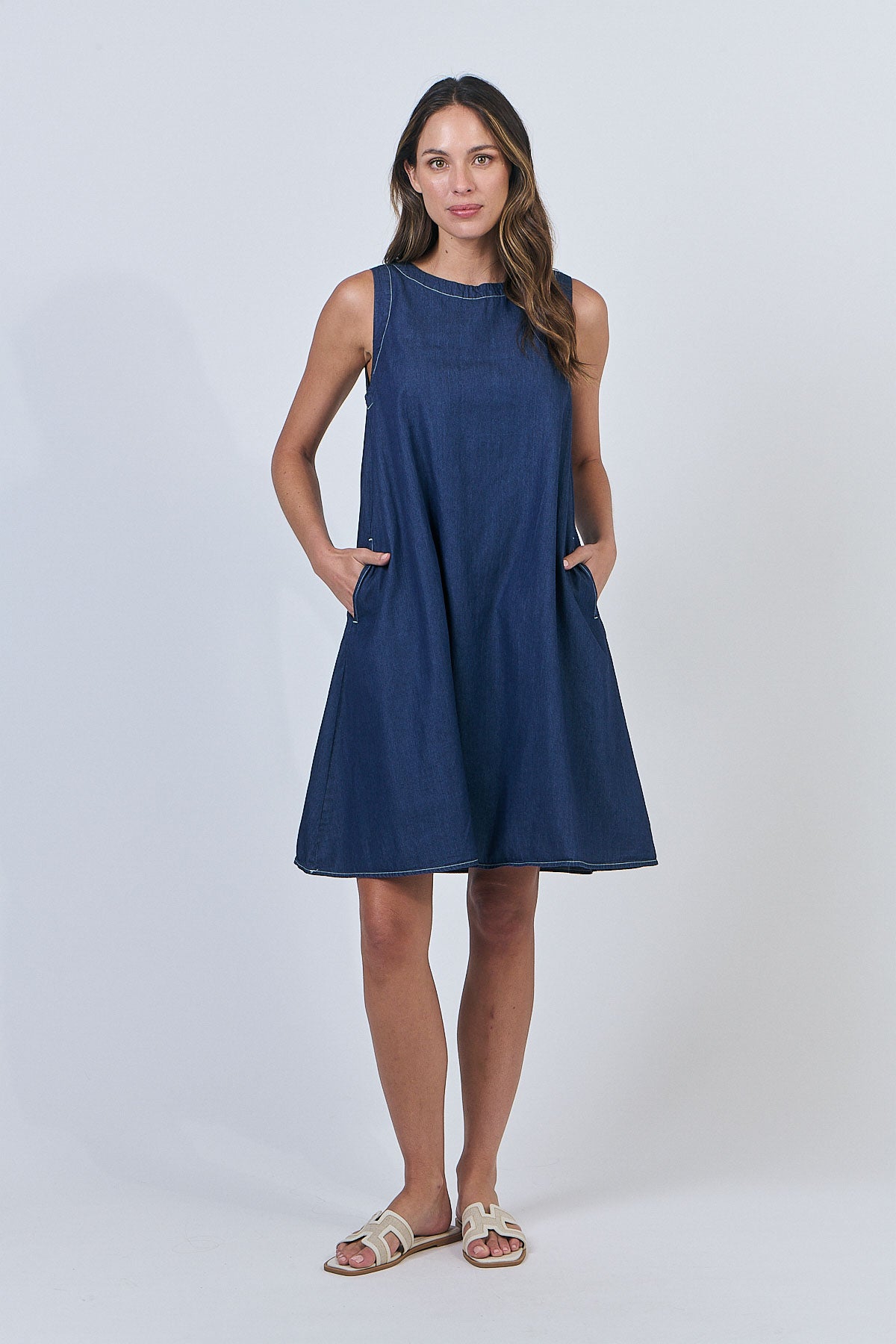 Cotton Dress - Chambray