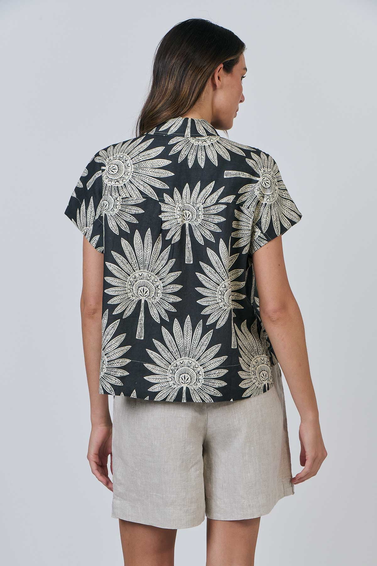 Linen Top - Date Palm