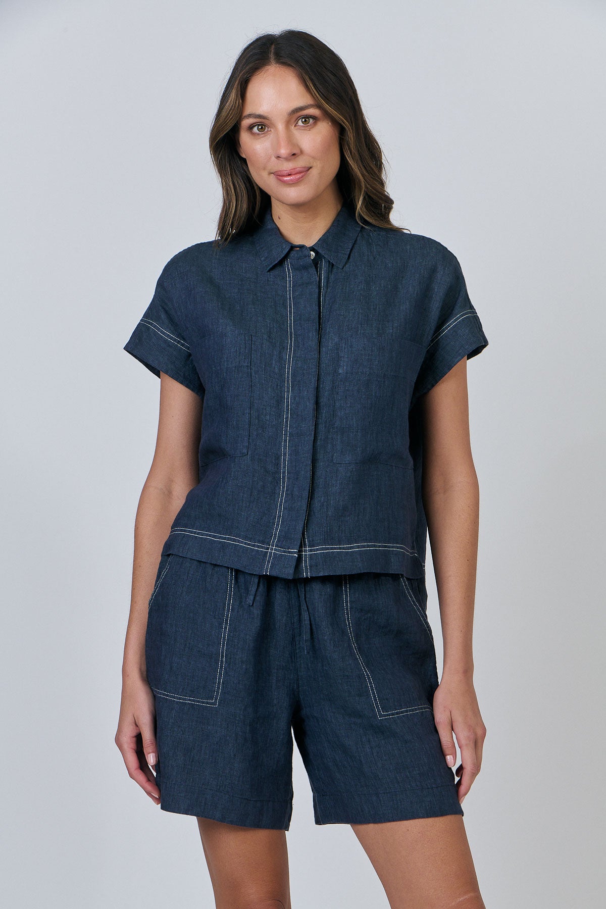 Linen Top - Poseidon