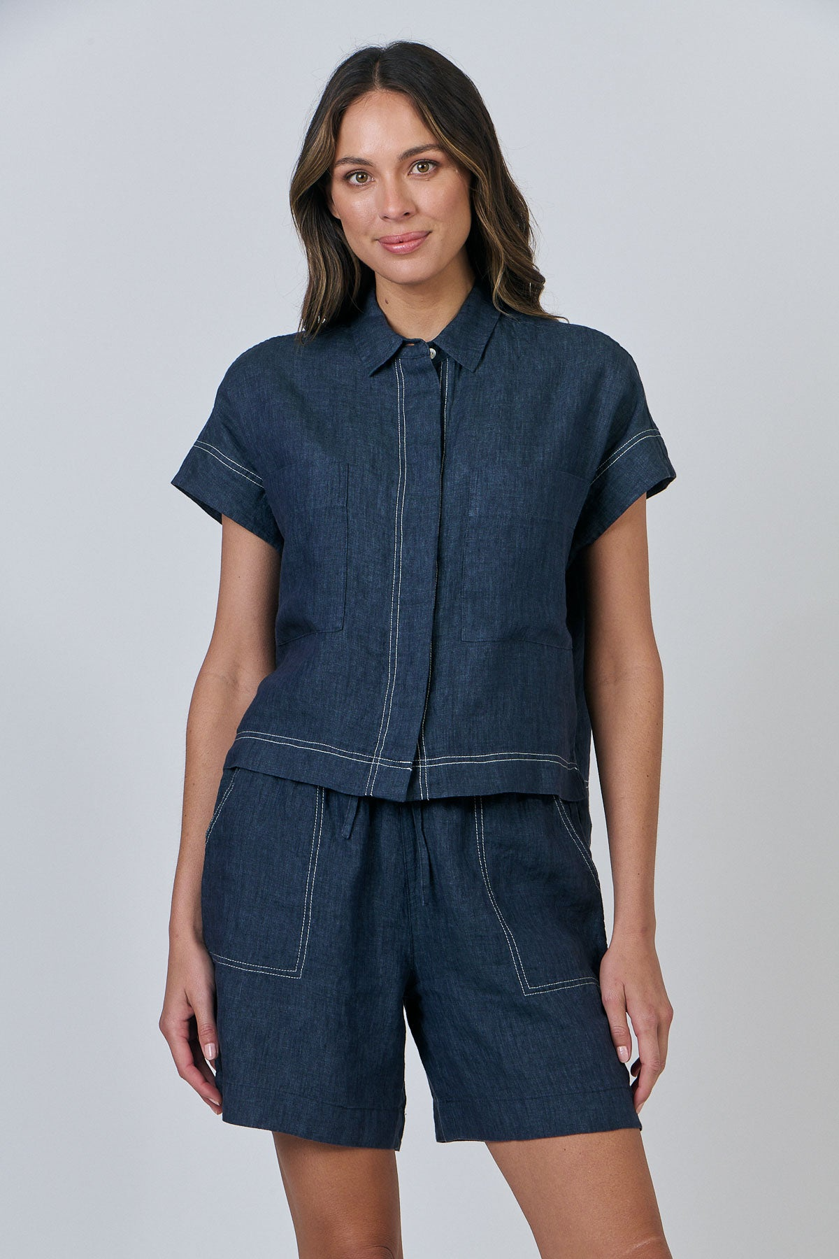 Linen Shorts - Poseidon