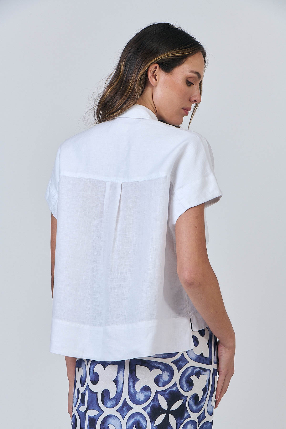 Linen Top - White
