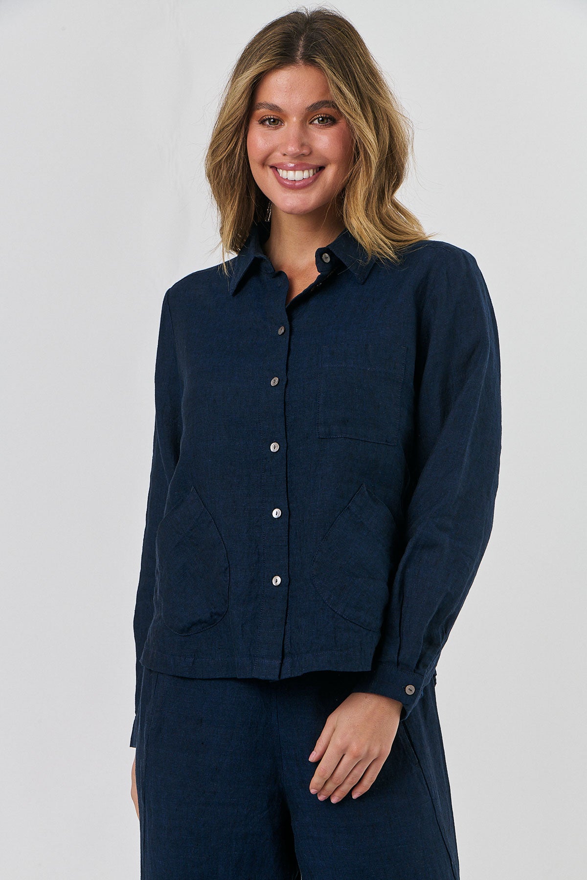 Linen Top - Midnight