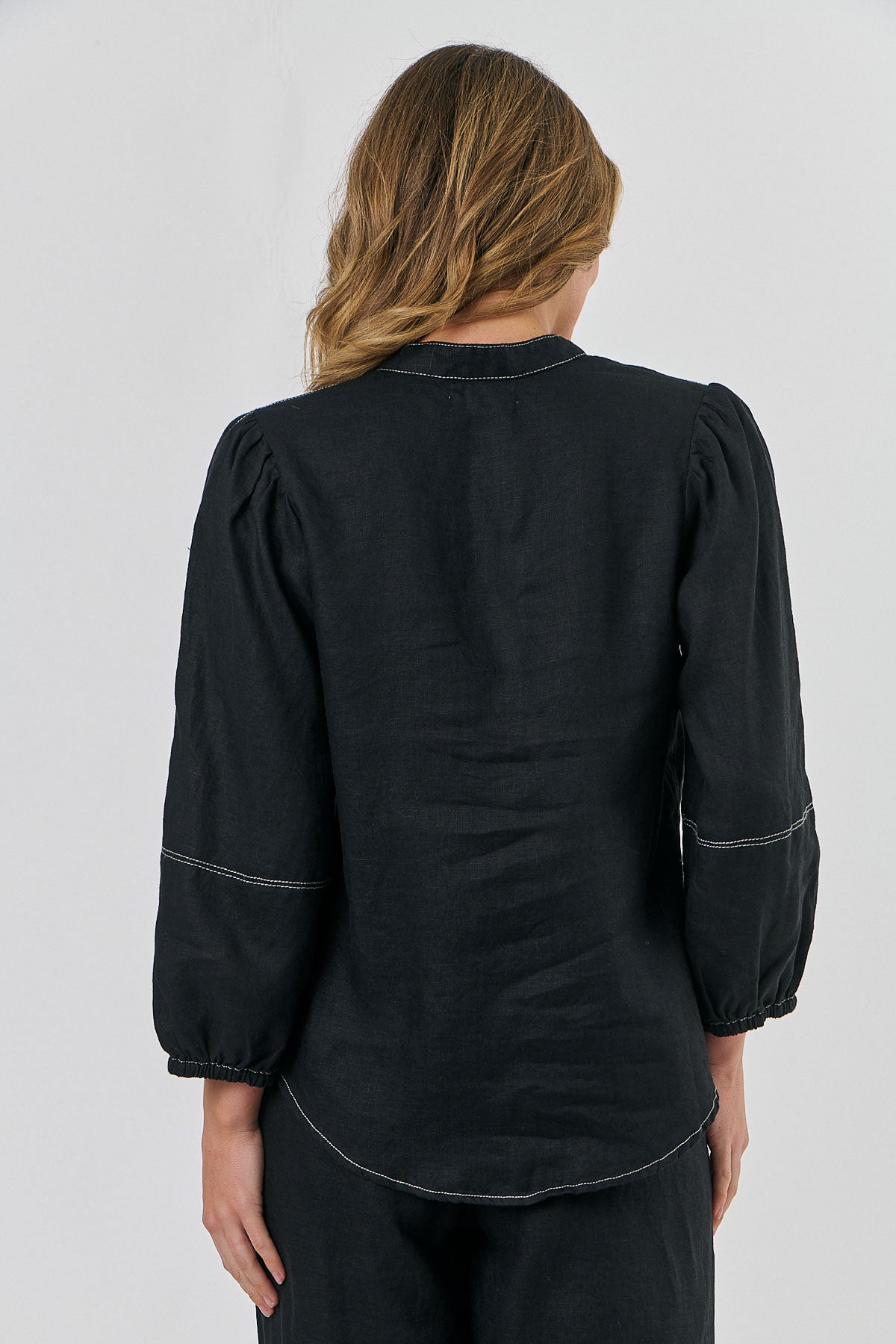 Linen Top - Black